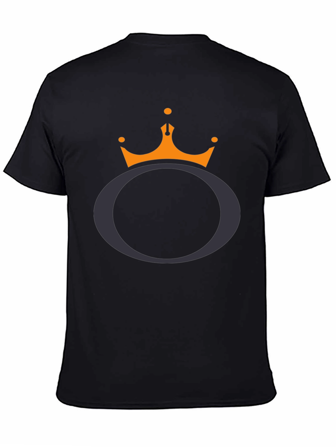 Black King Crown Letter O Black Tee view 4