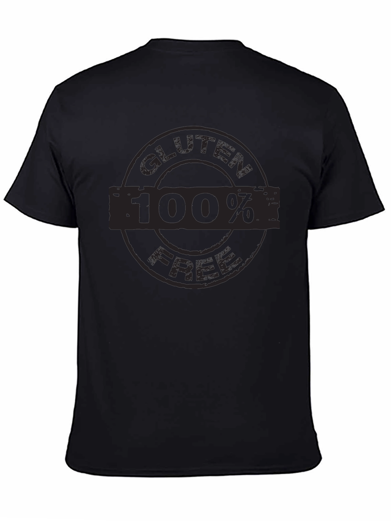 Black Gluten Free T-Shirt - 100% Comfort Fit Tee view 4