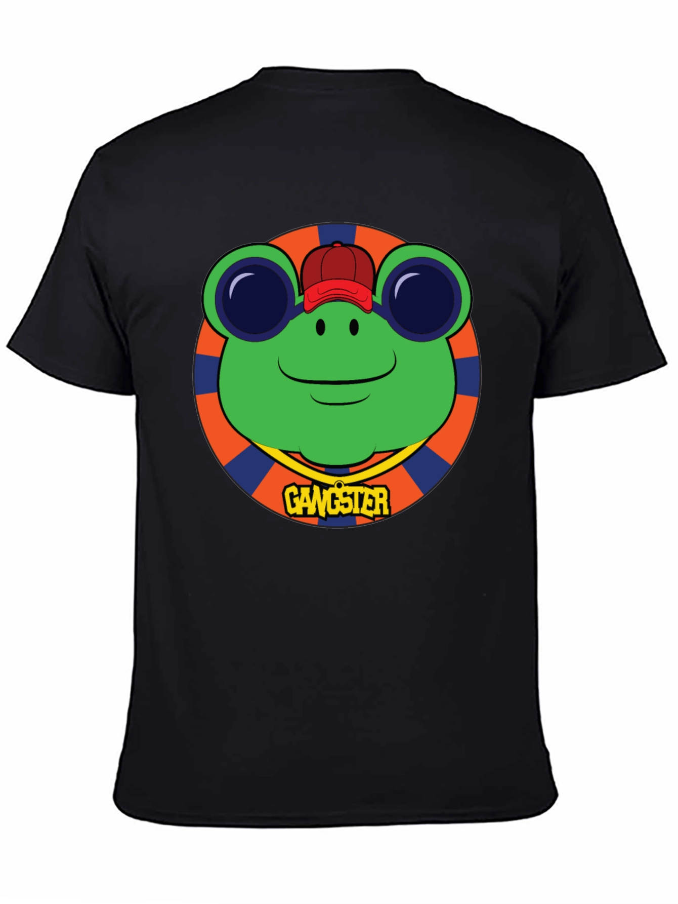 Black Gangster Frog Graphic Tee - Black view 4