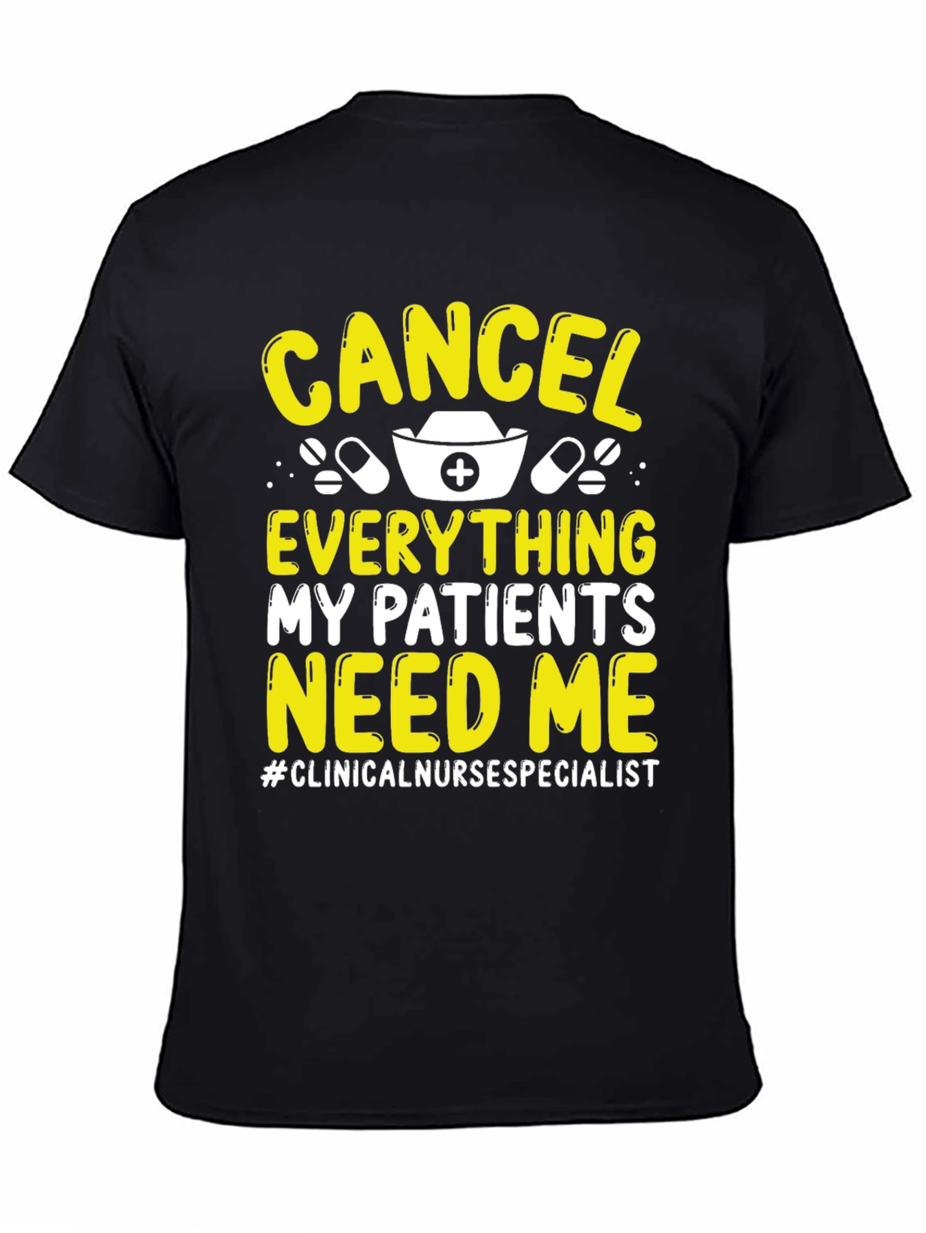Black Cancel Everything Nurse T-Shirt view 4