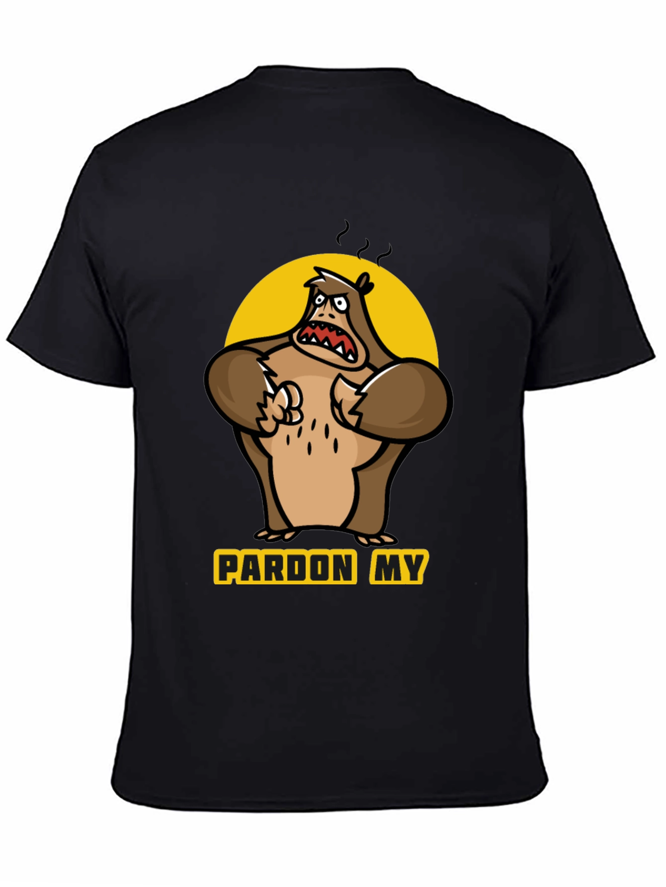 Black Pardon My Angry Yeti T-Shirt view 4