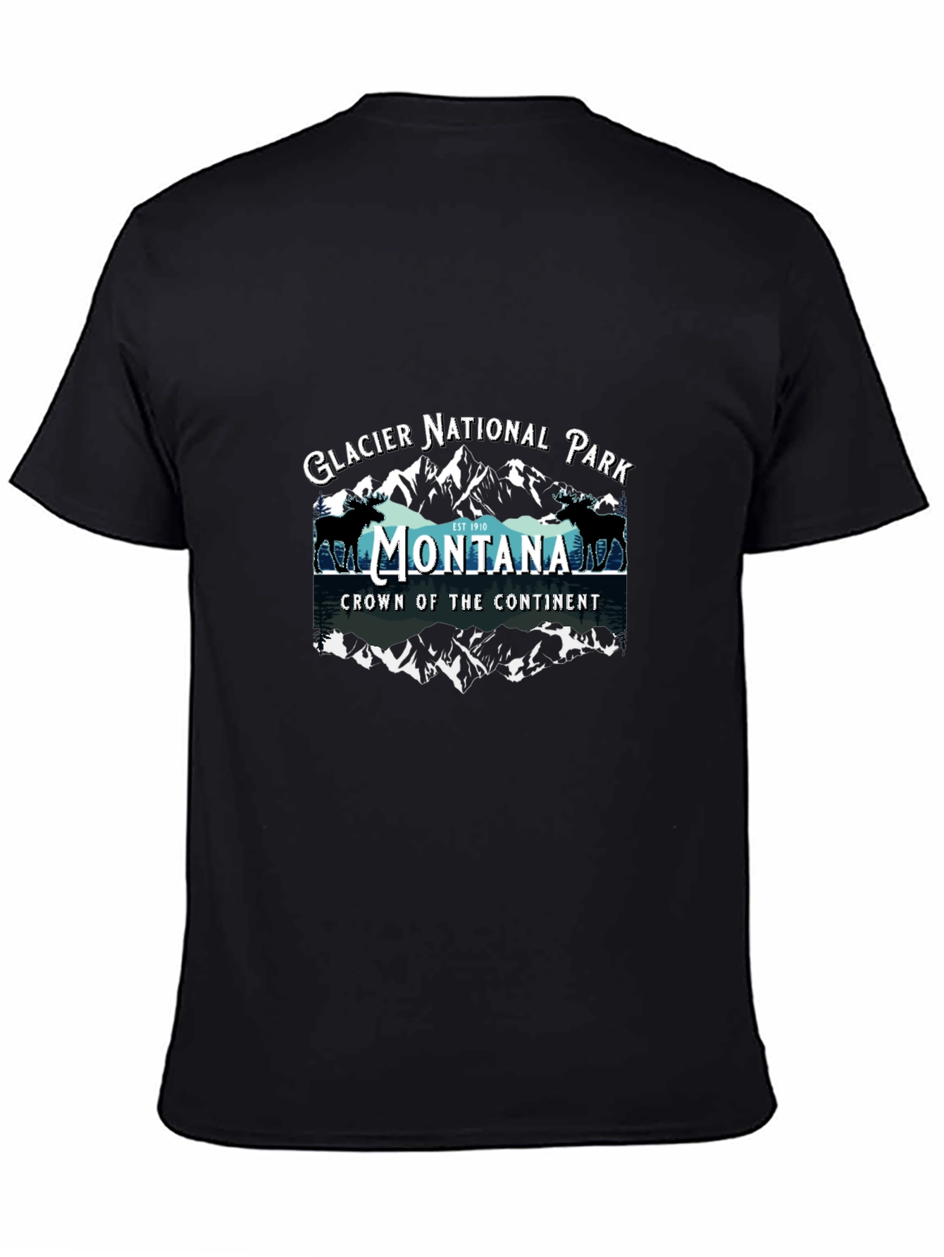 Black Glacier National Park Montana T-Shirt view 4