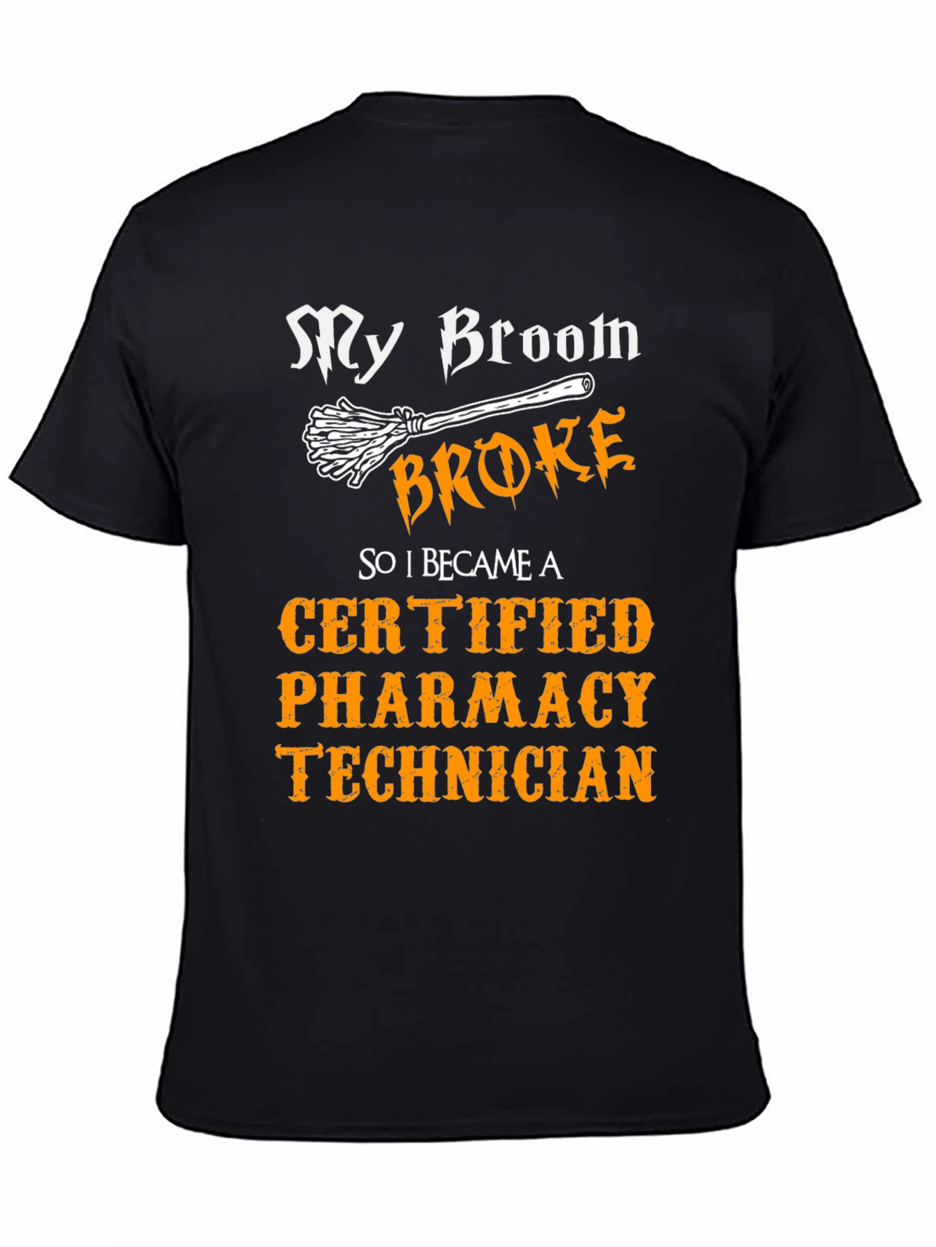Black Funny Pharmacy Technician T-Shirt view 4