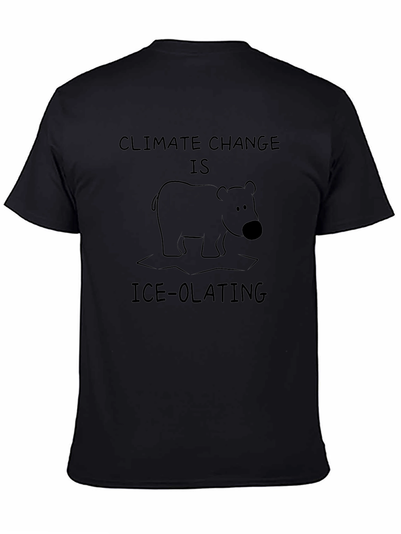 Black Climate Change Ice-olating Graphic Tee view 4