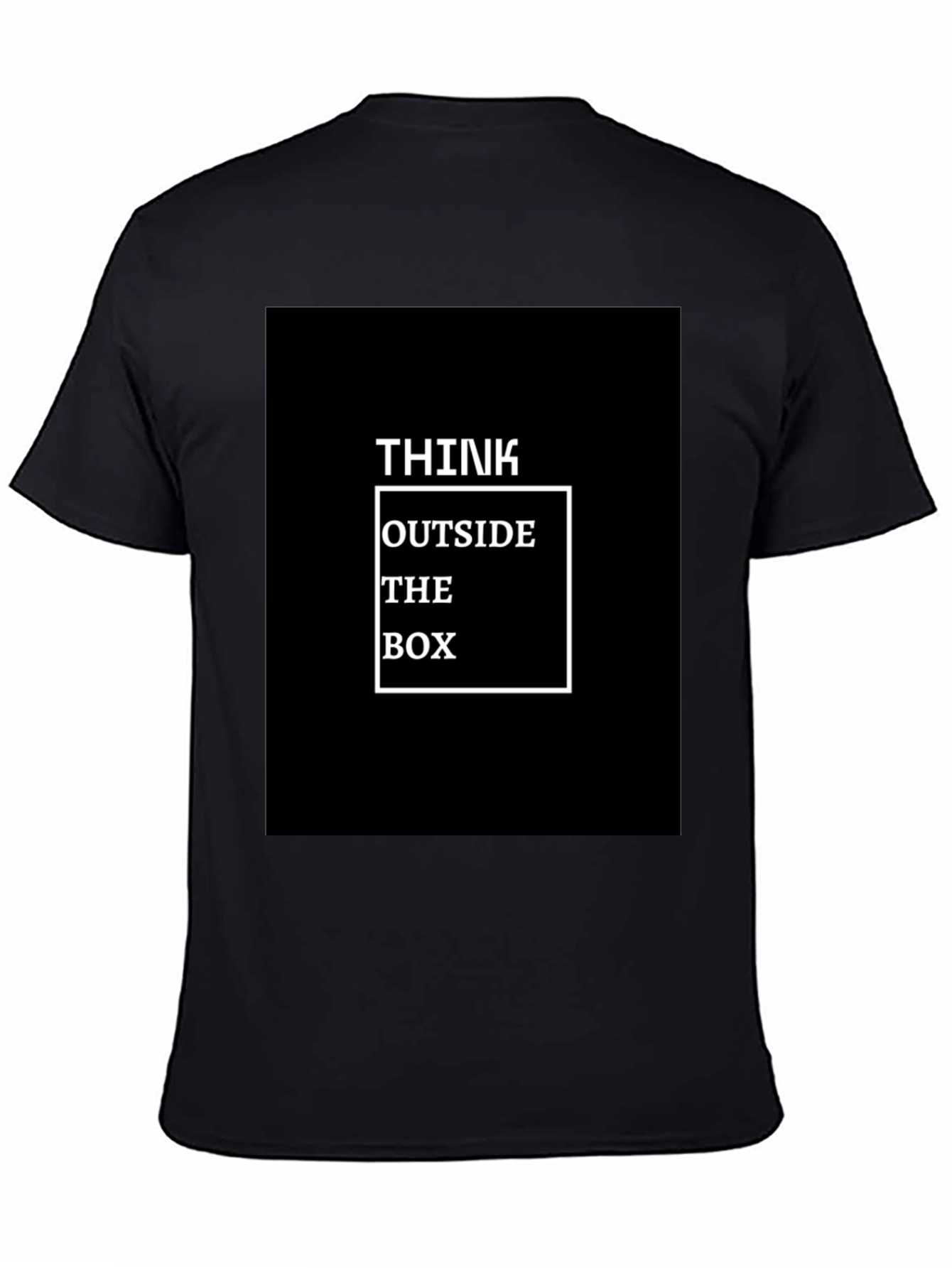 Black Think Outside The Box Graphic T-Shirt view 4