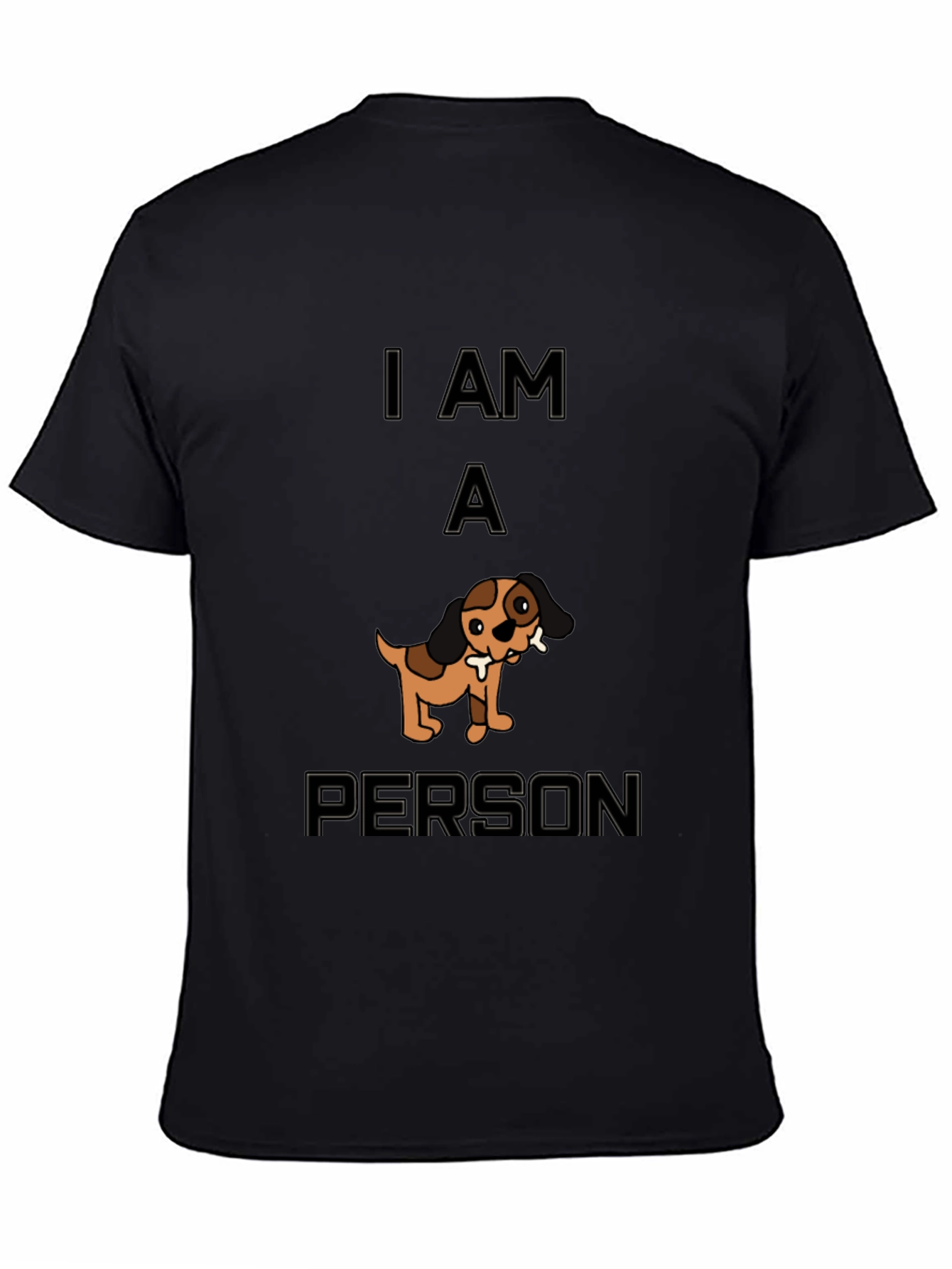 Black I Am A Dog Person T-Shirt view 4
