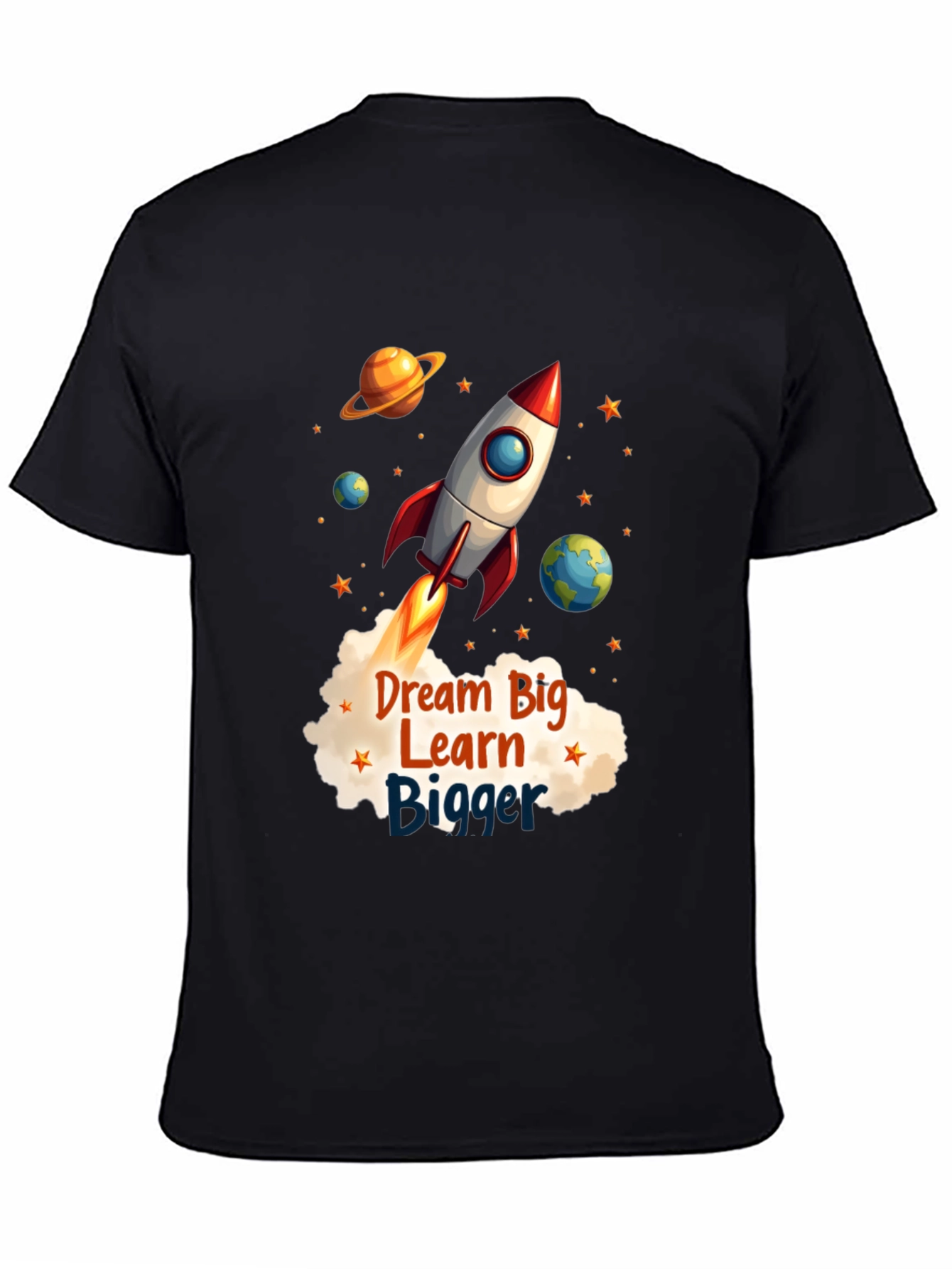 Black Dream Big Rocket T-Shirt view 4