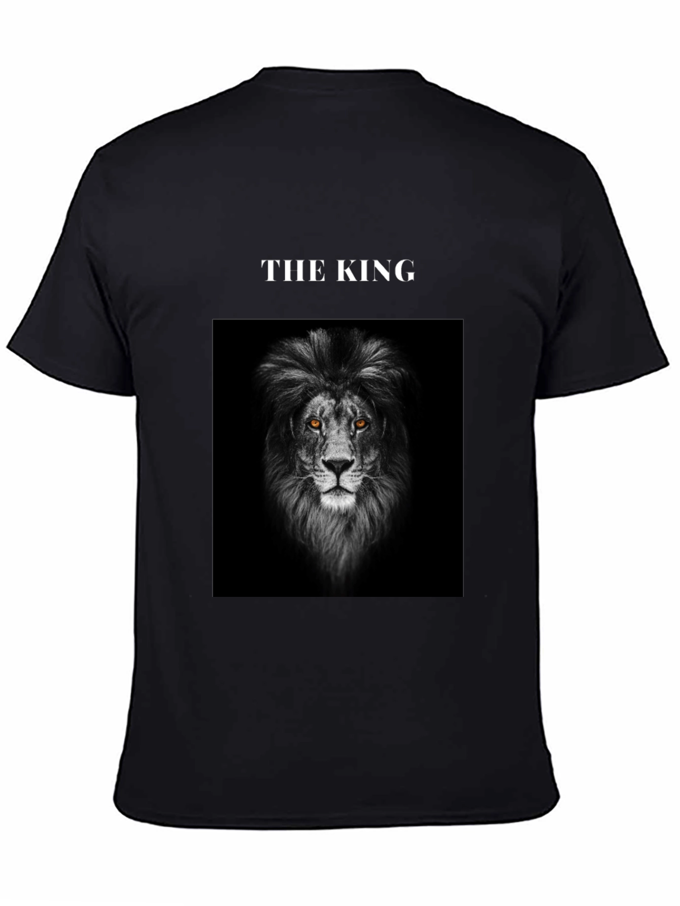 Black The King Lion Graphic Tee - Black view 4