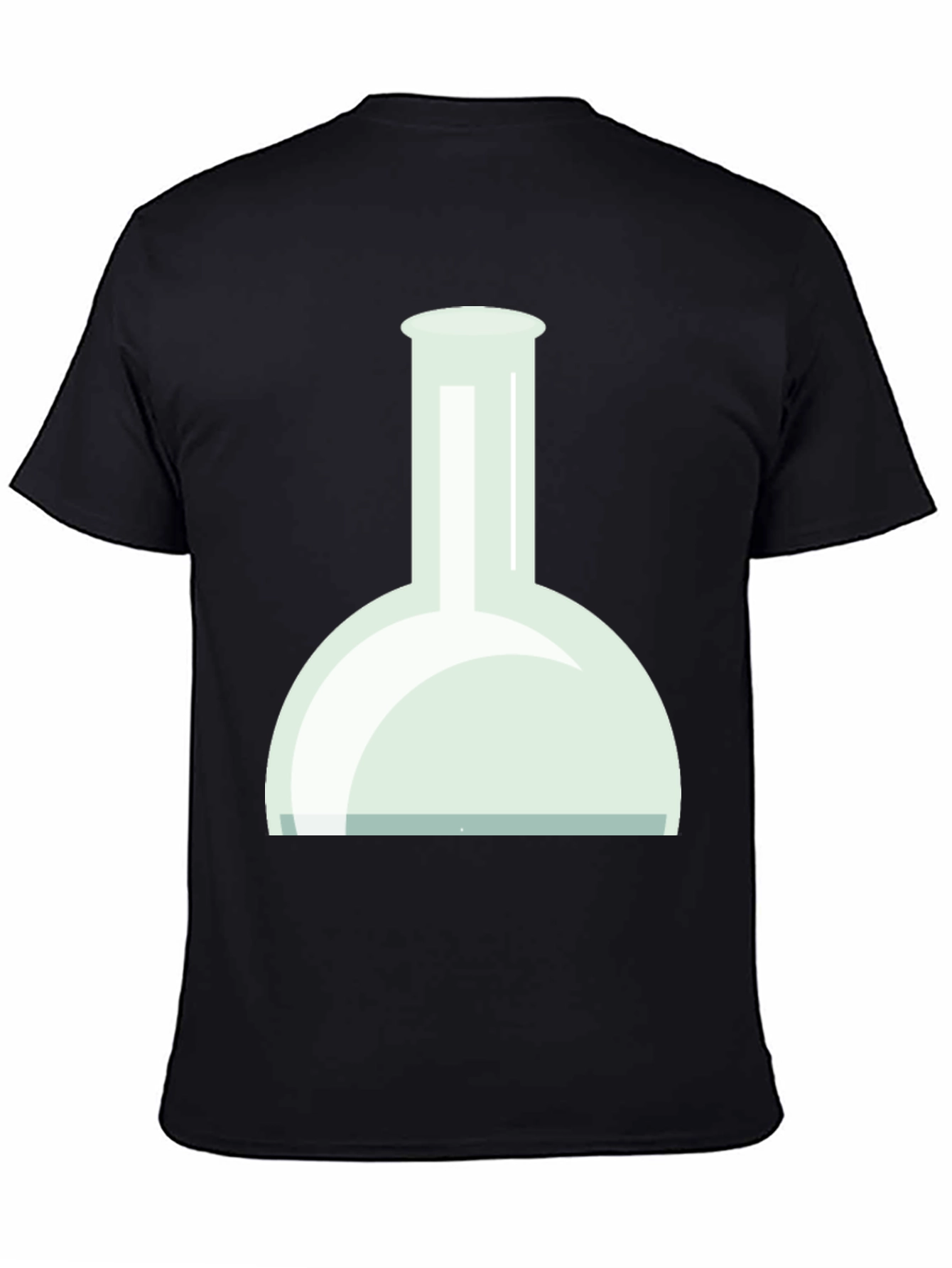 Black Science Flask Graphic Tee - Black Cotton T-Shirt view 4