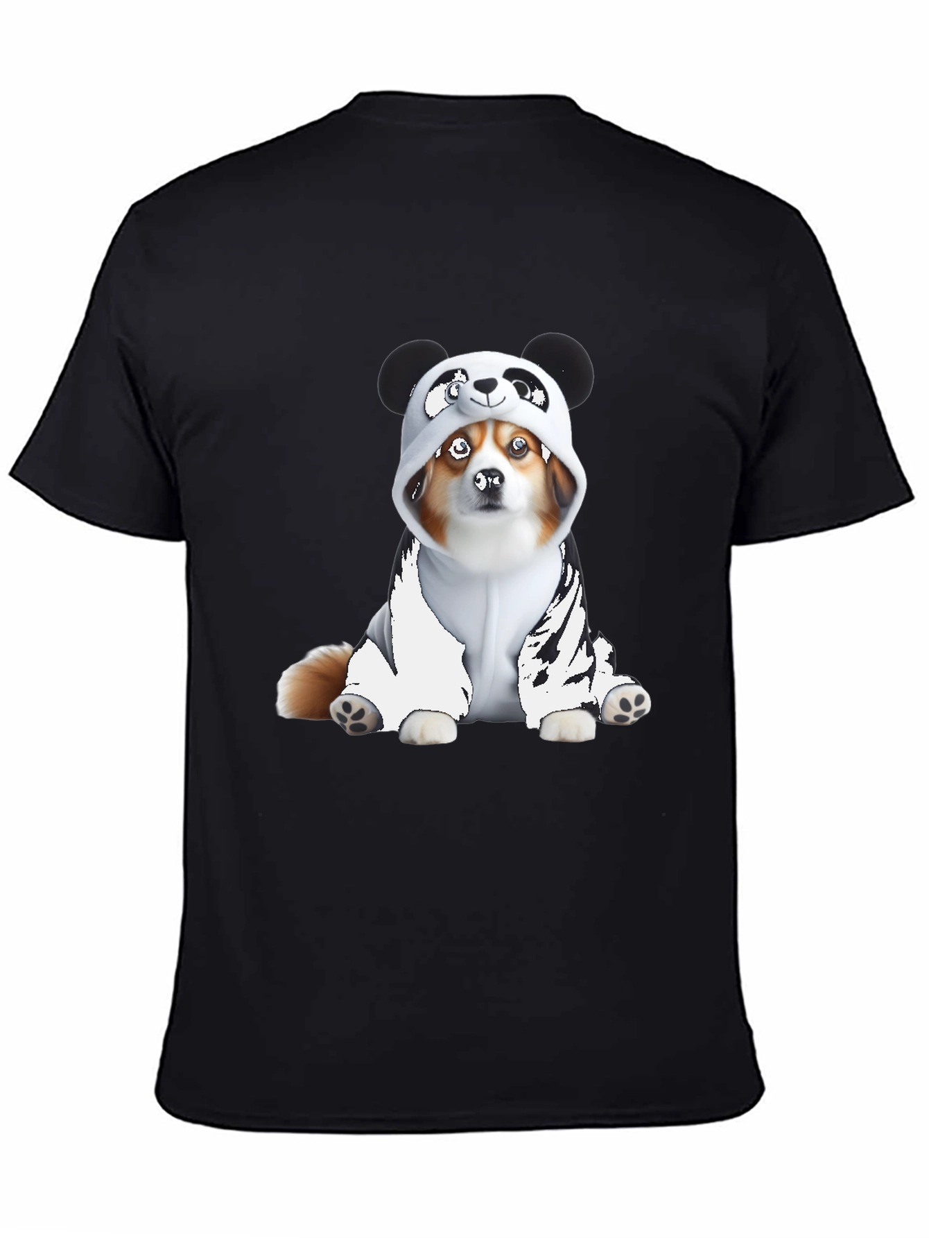 Black Panda Dog Graphic Tee view 4