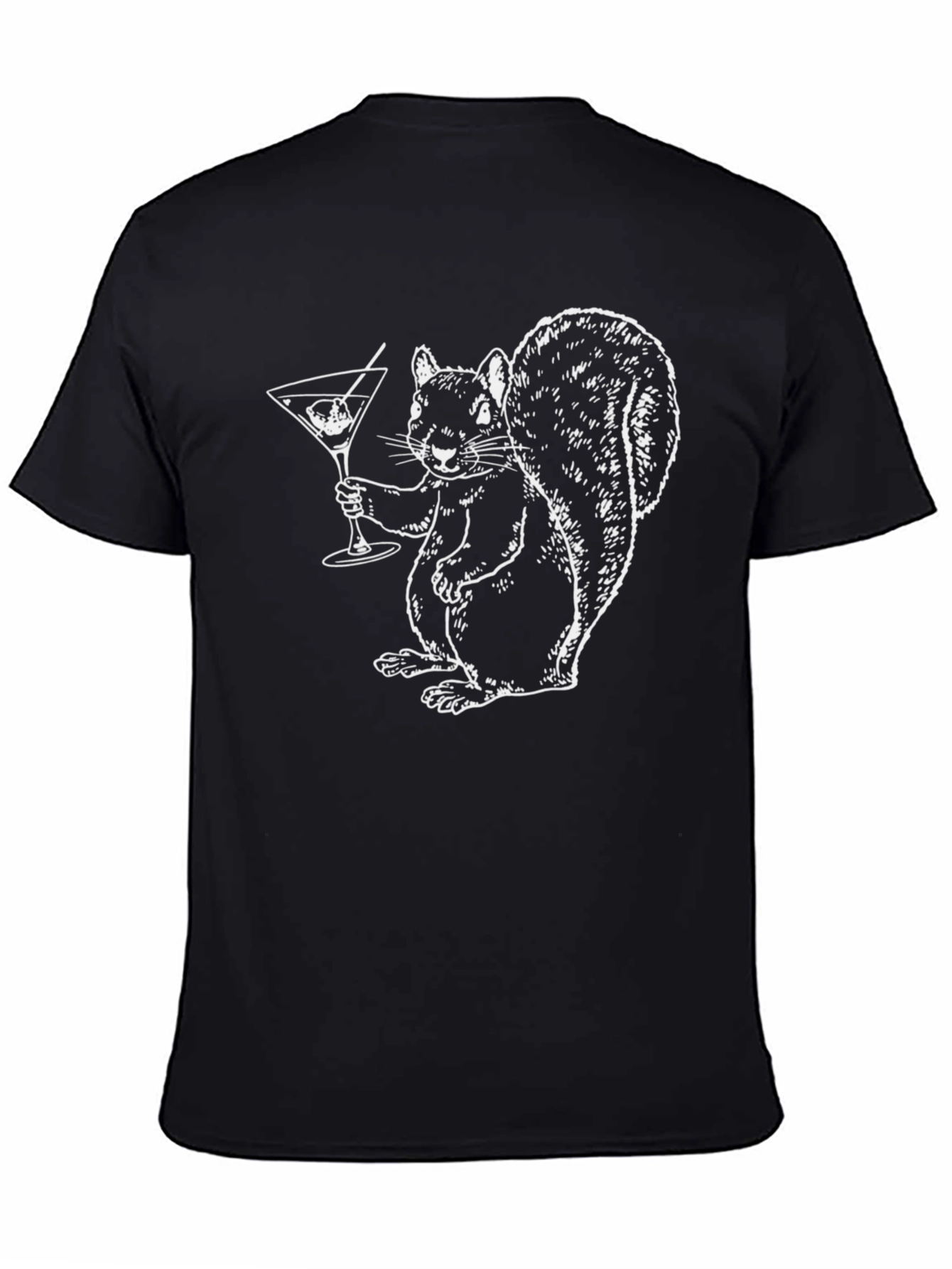 Black Squirrel Cocktail T-Shirt - Black view 4