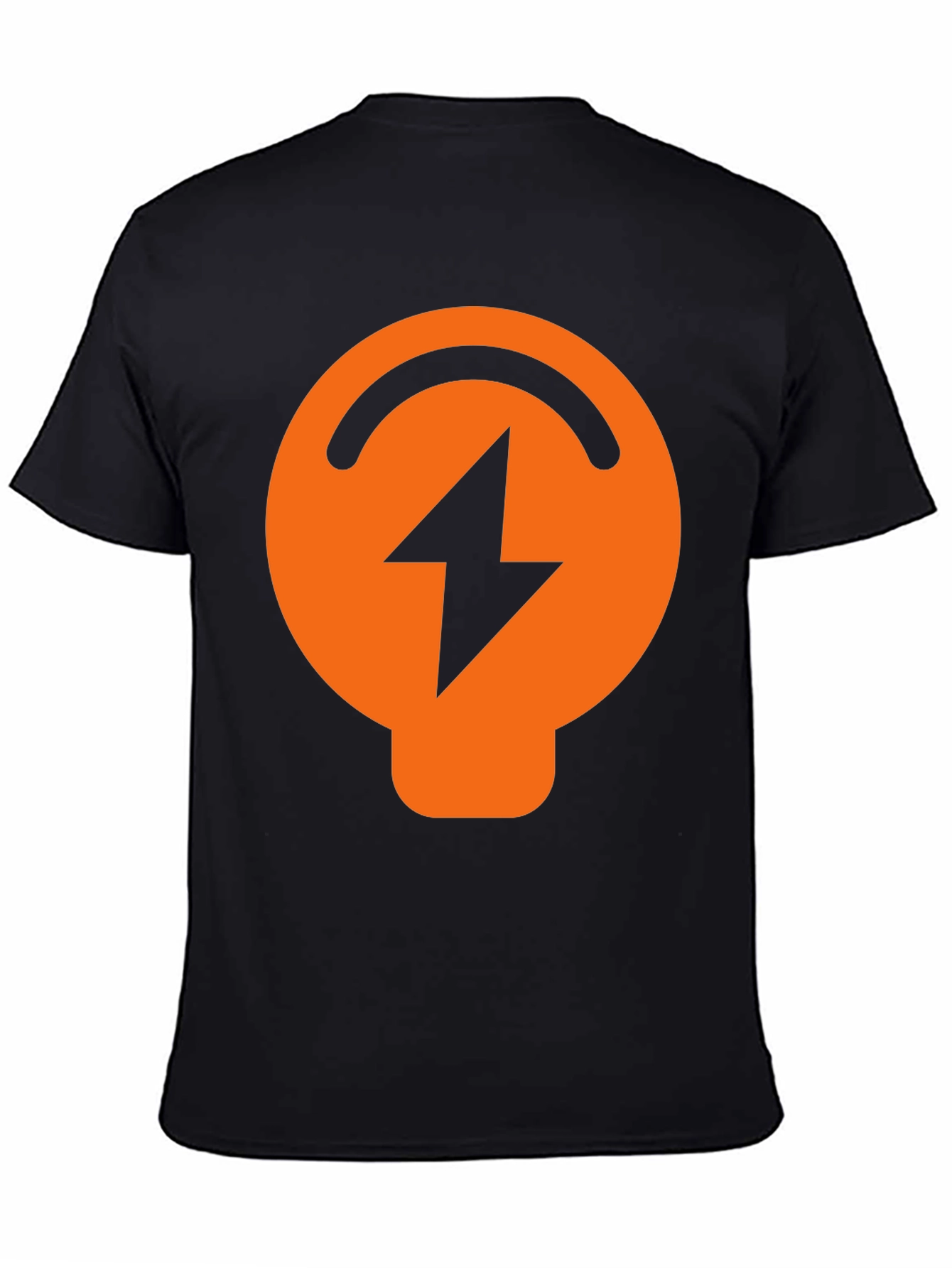 Black Electric Symbol Graphic Black T-Shirt view 4