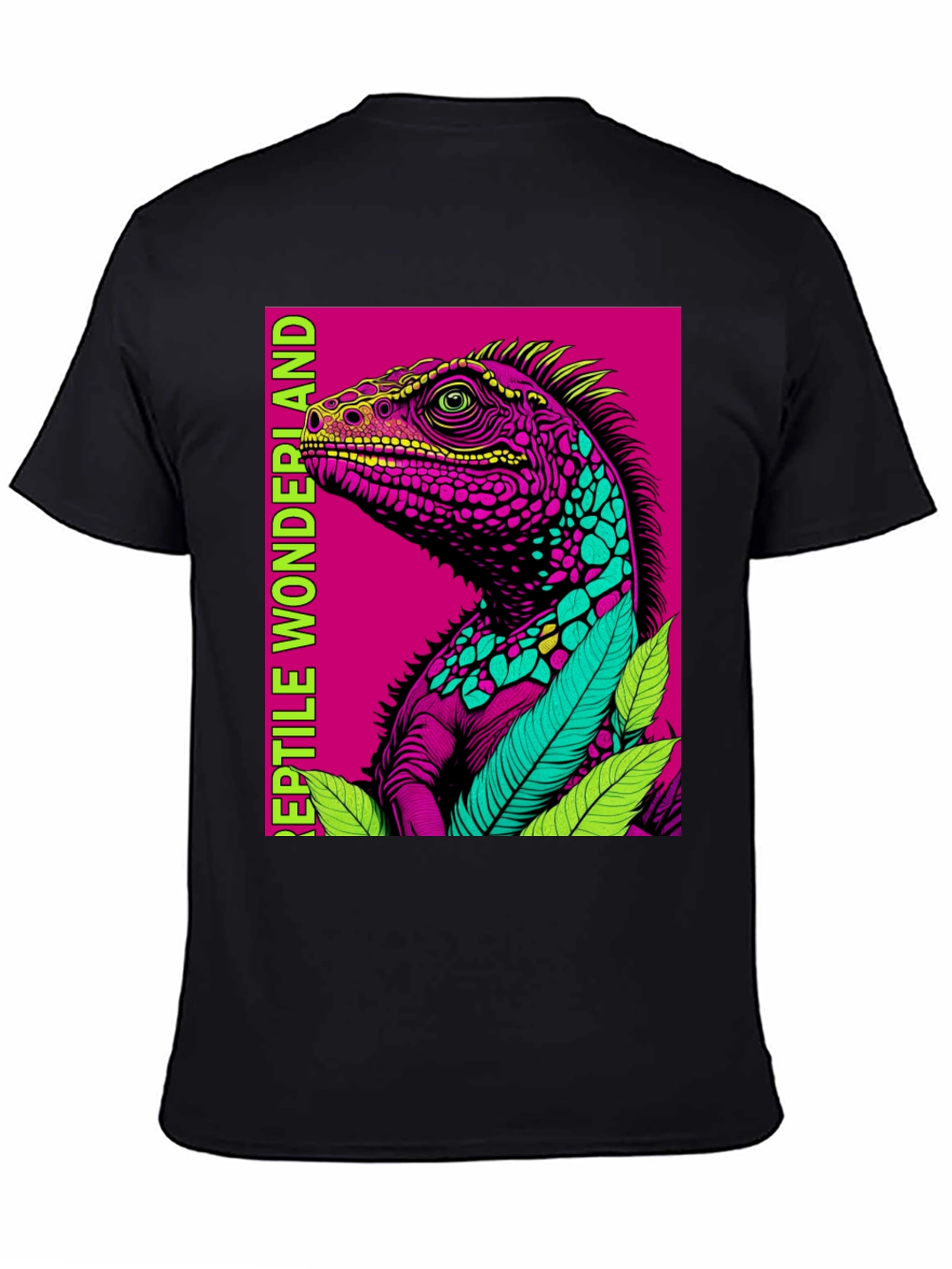 Black Reptile Wonderland Graphic Tee view 4