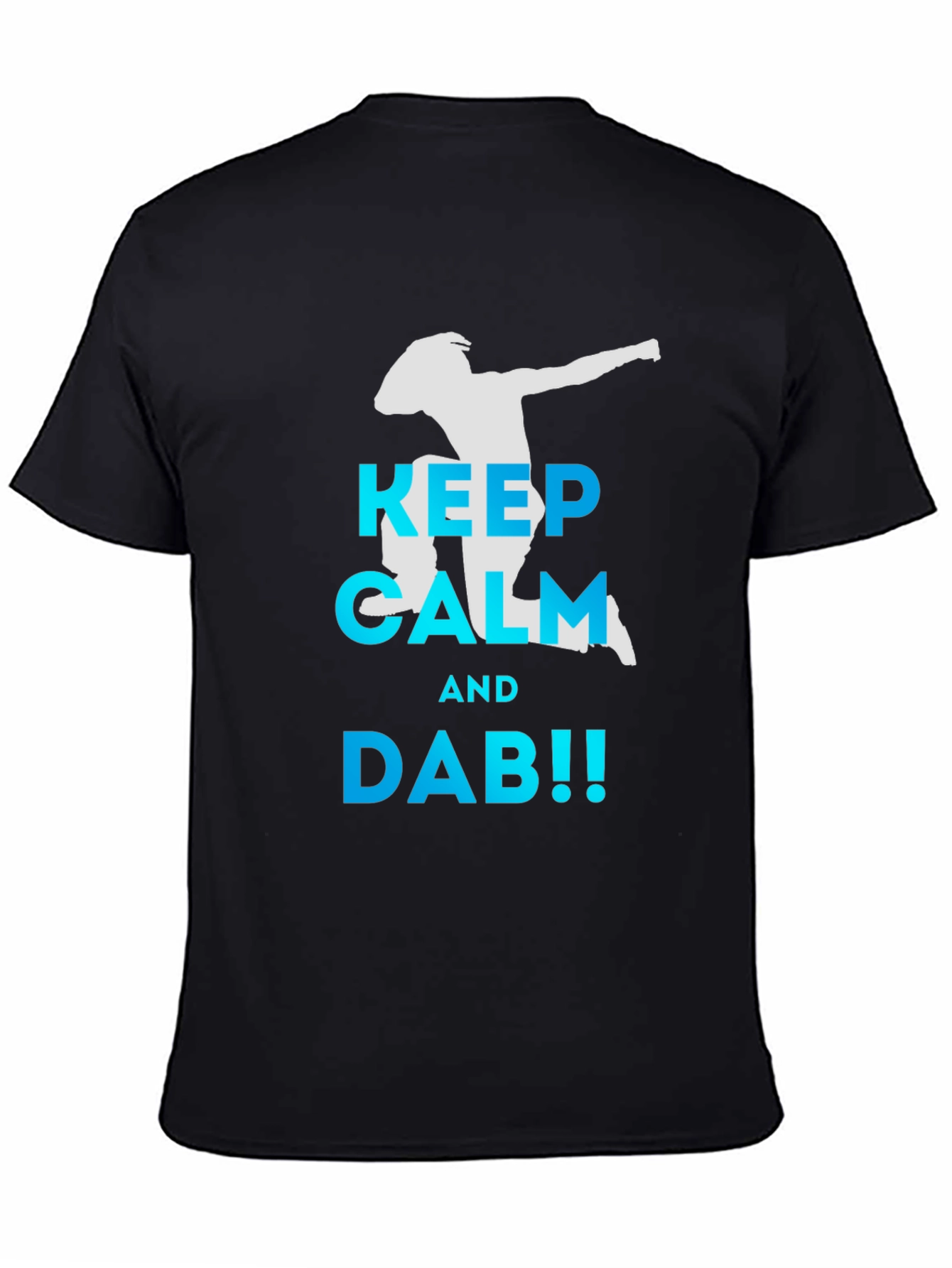 Black Keep Calm and Dab! Men's Black T-Shirt view 4