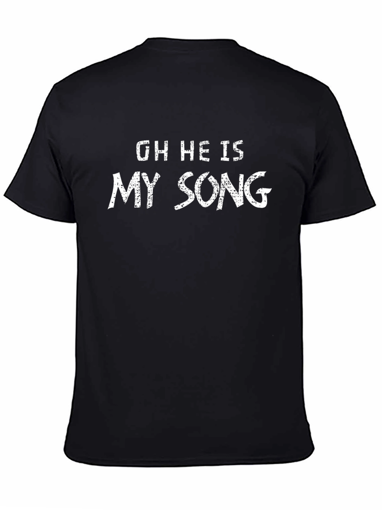 Black Oh He is My Song Black T-Shirt view 4