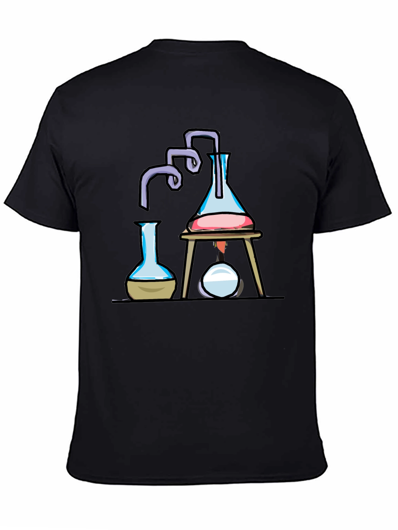 Black Science Beaker T-Shirt | Chemistry Lab Design view 4