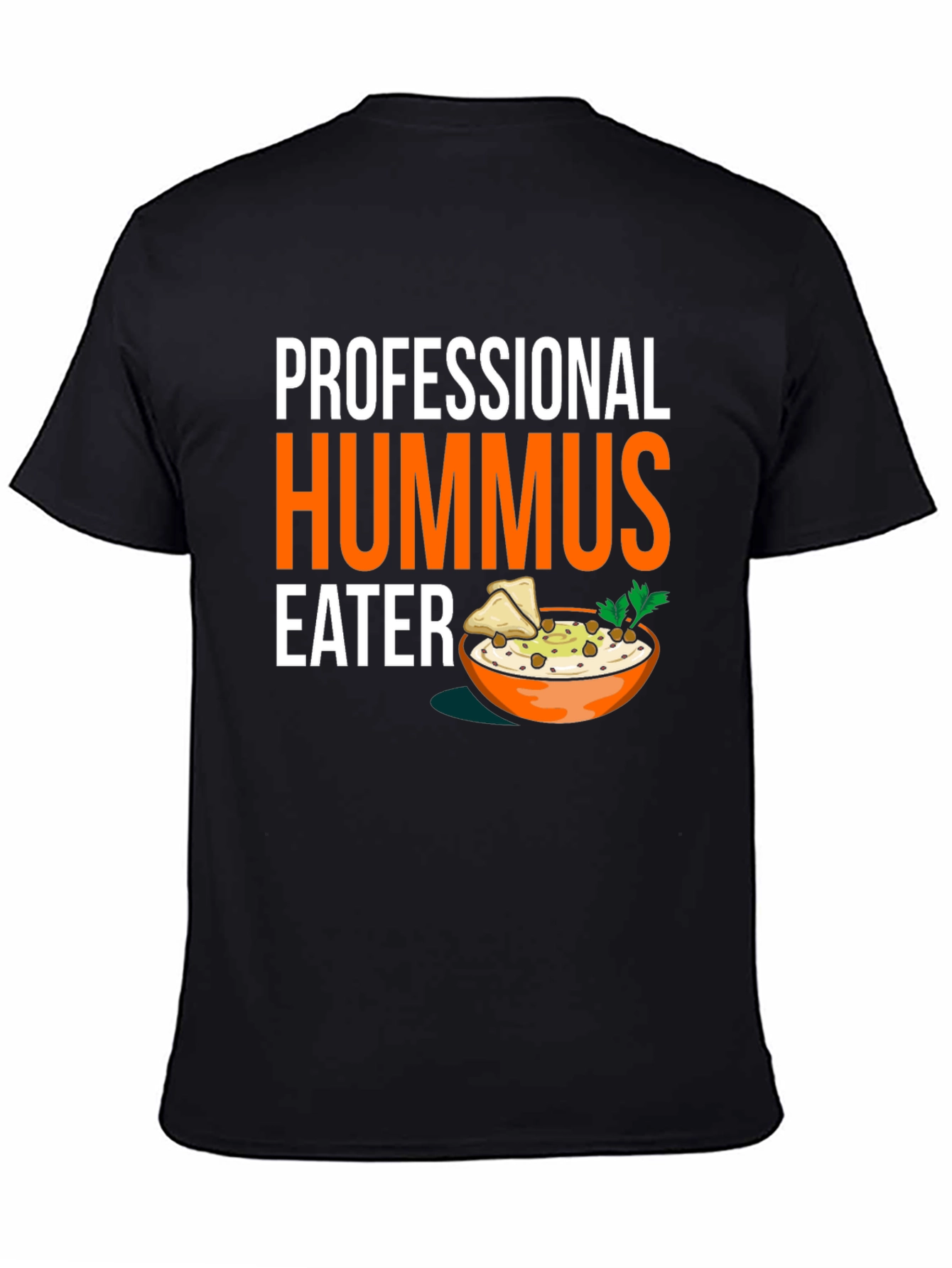 Black Professional Hummus Eater Graphic Tee view 4