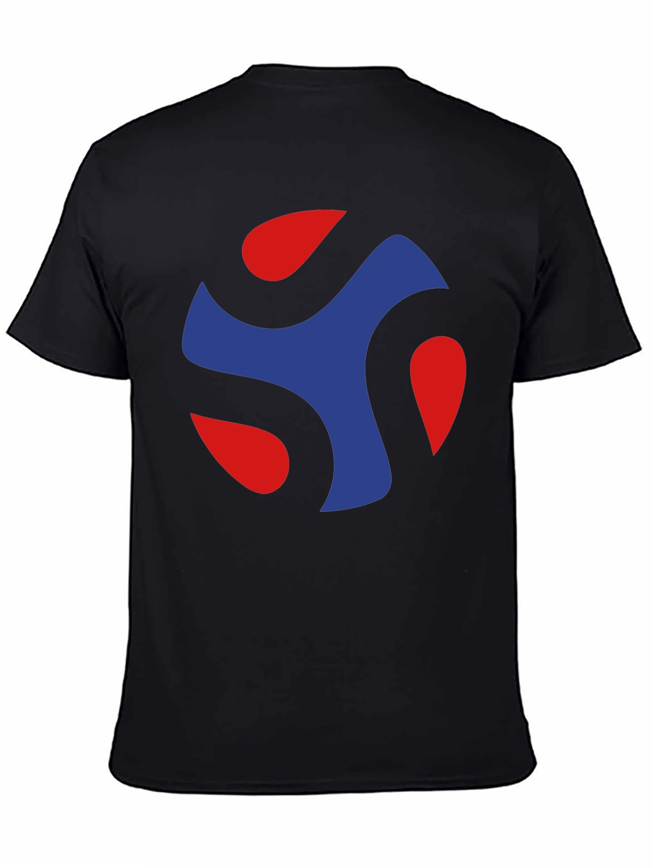 Black Abstract Swirl Graphic Black T-Shirt view 4