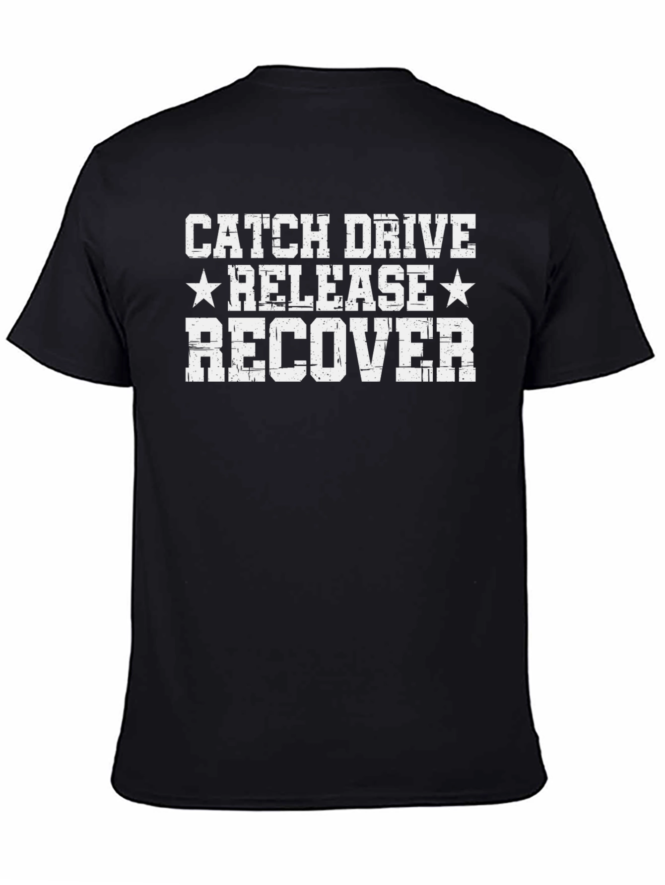 Black Catch Drive Release Recover Graphic Tee view 4