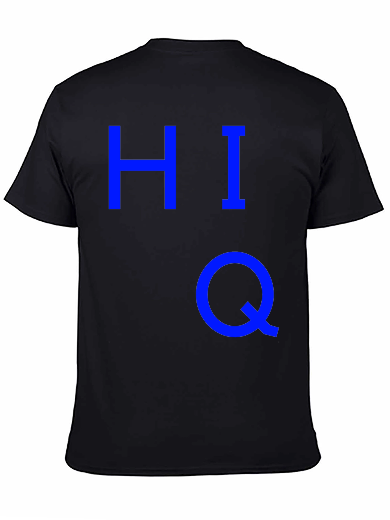 Black HIQ Graphic T-Shirt - Bold Blue Design view 4
