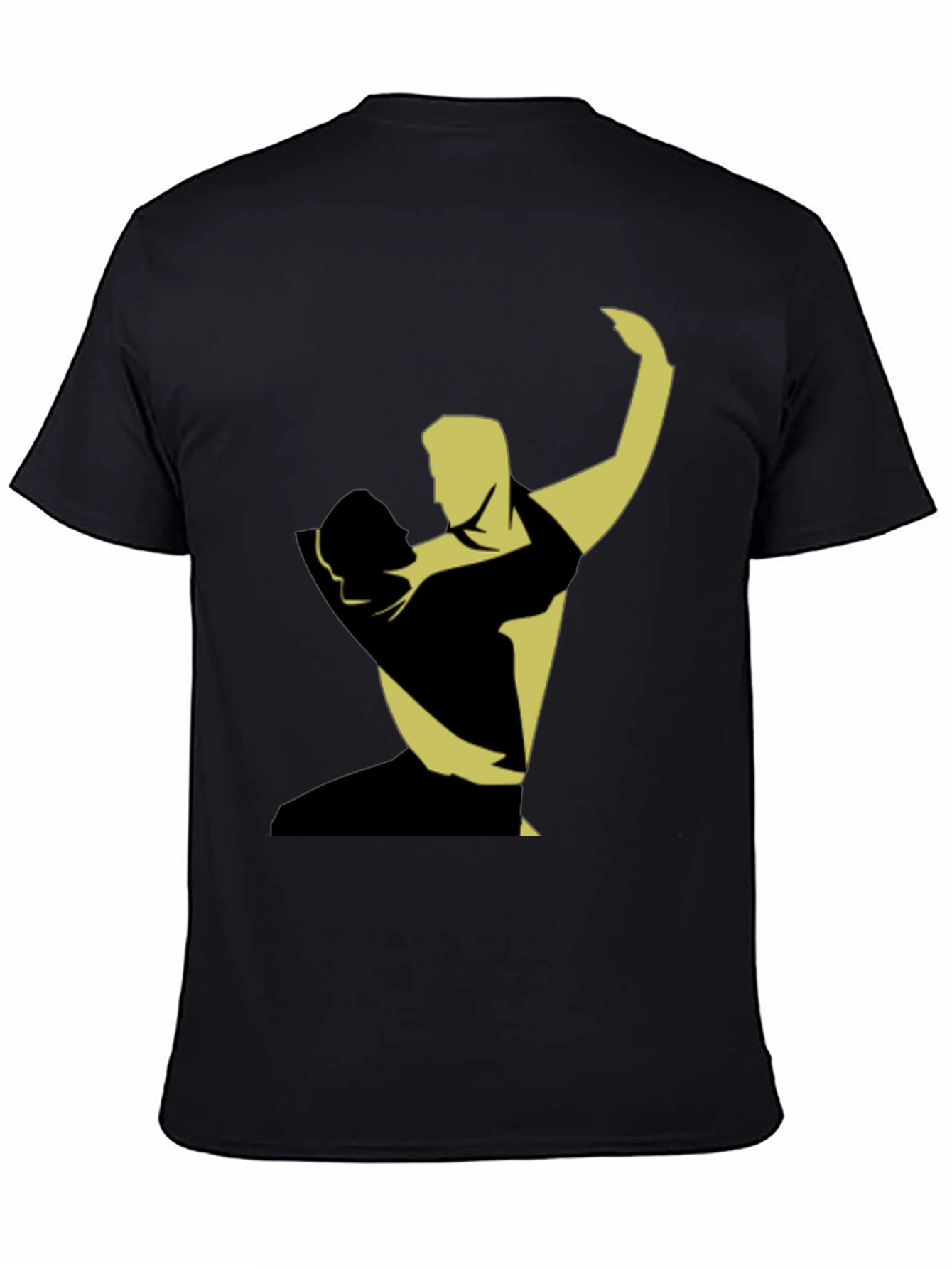 Black Tango Silhouette Graphic Tee - Black Cotton Blend view 4