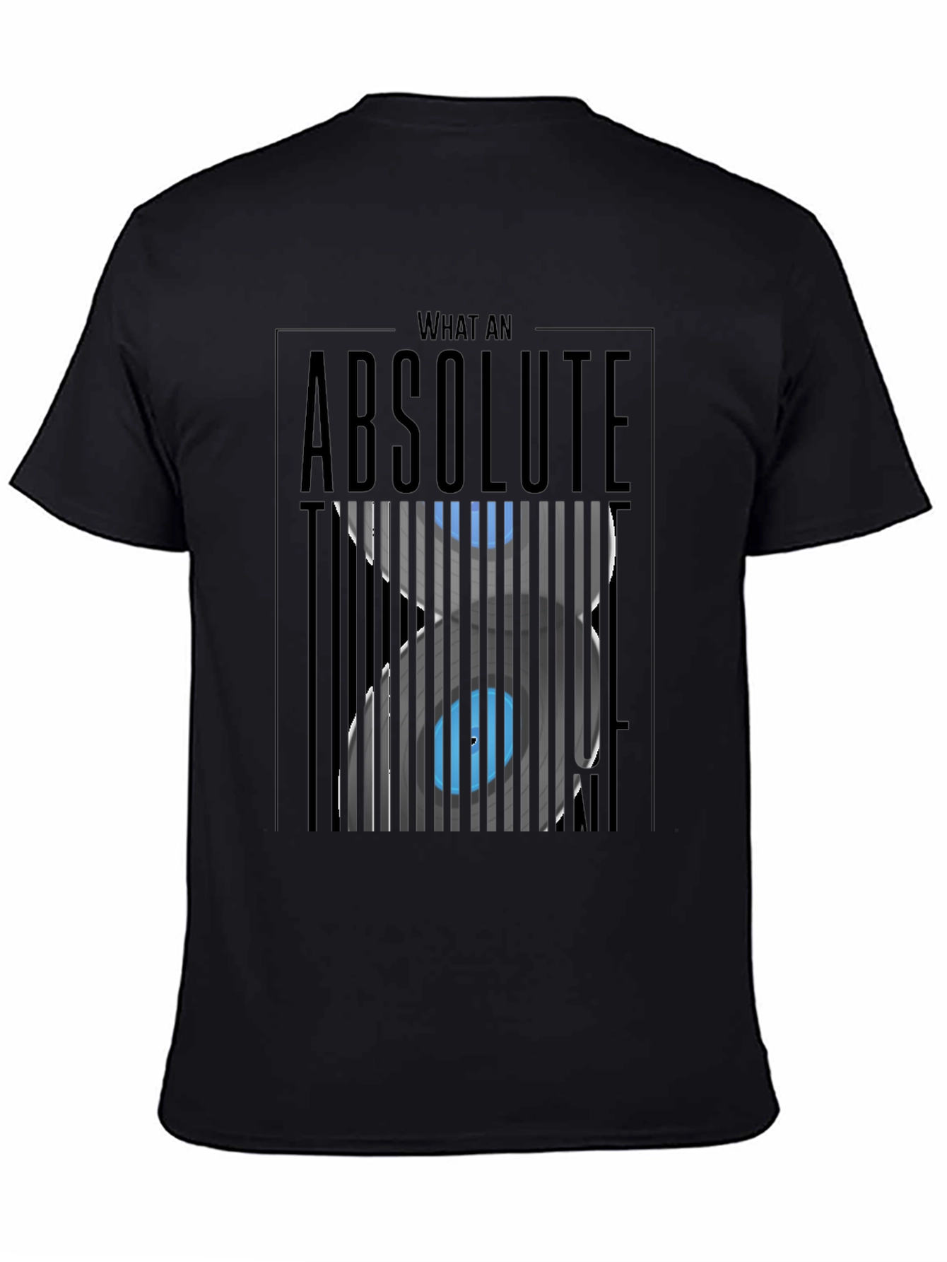 Black Absolute Unit T-Shirt - Optical Illusion Design view 4