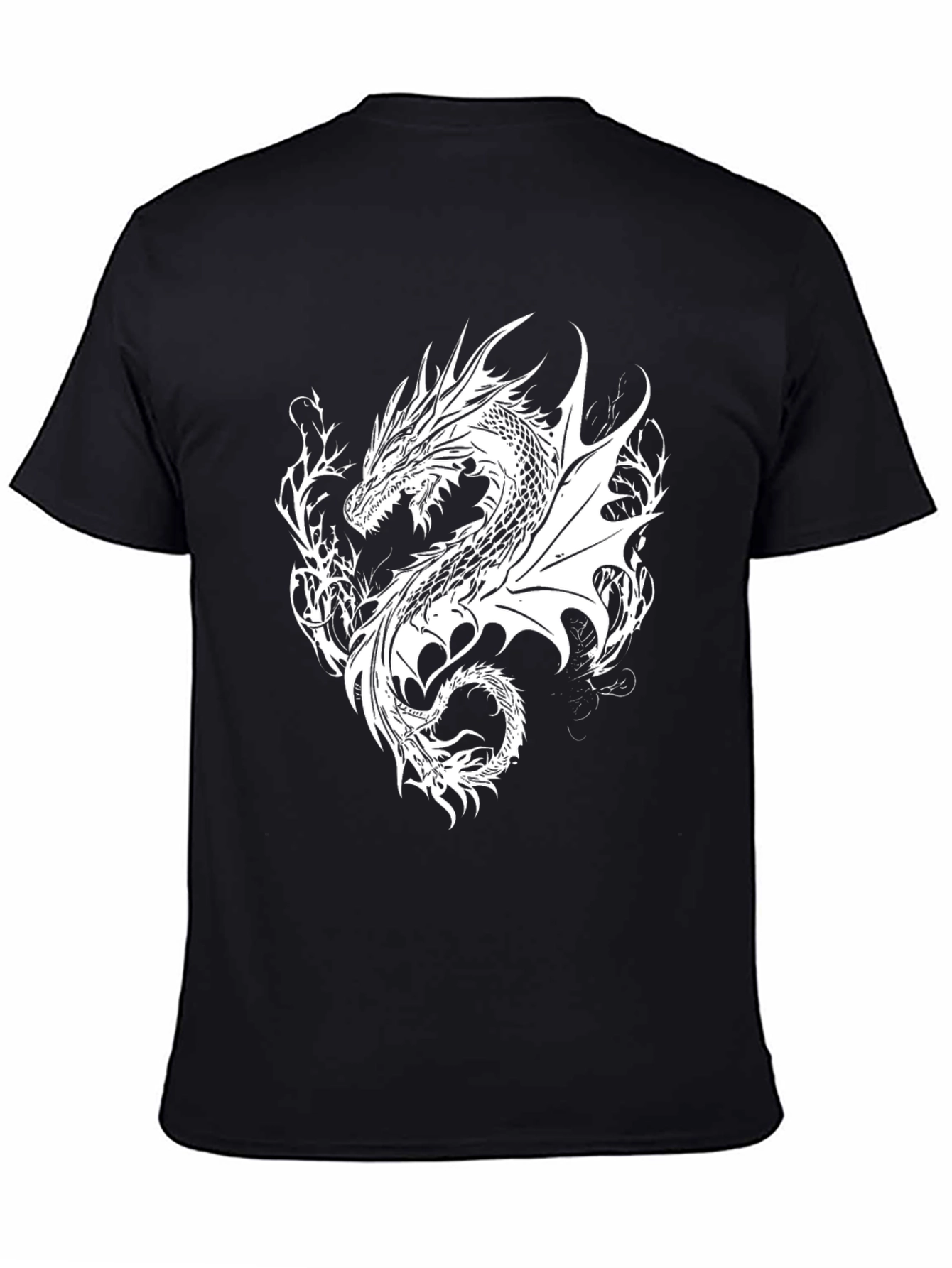 Black Dragon Graphic T-Shirt - Black view 4