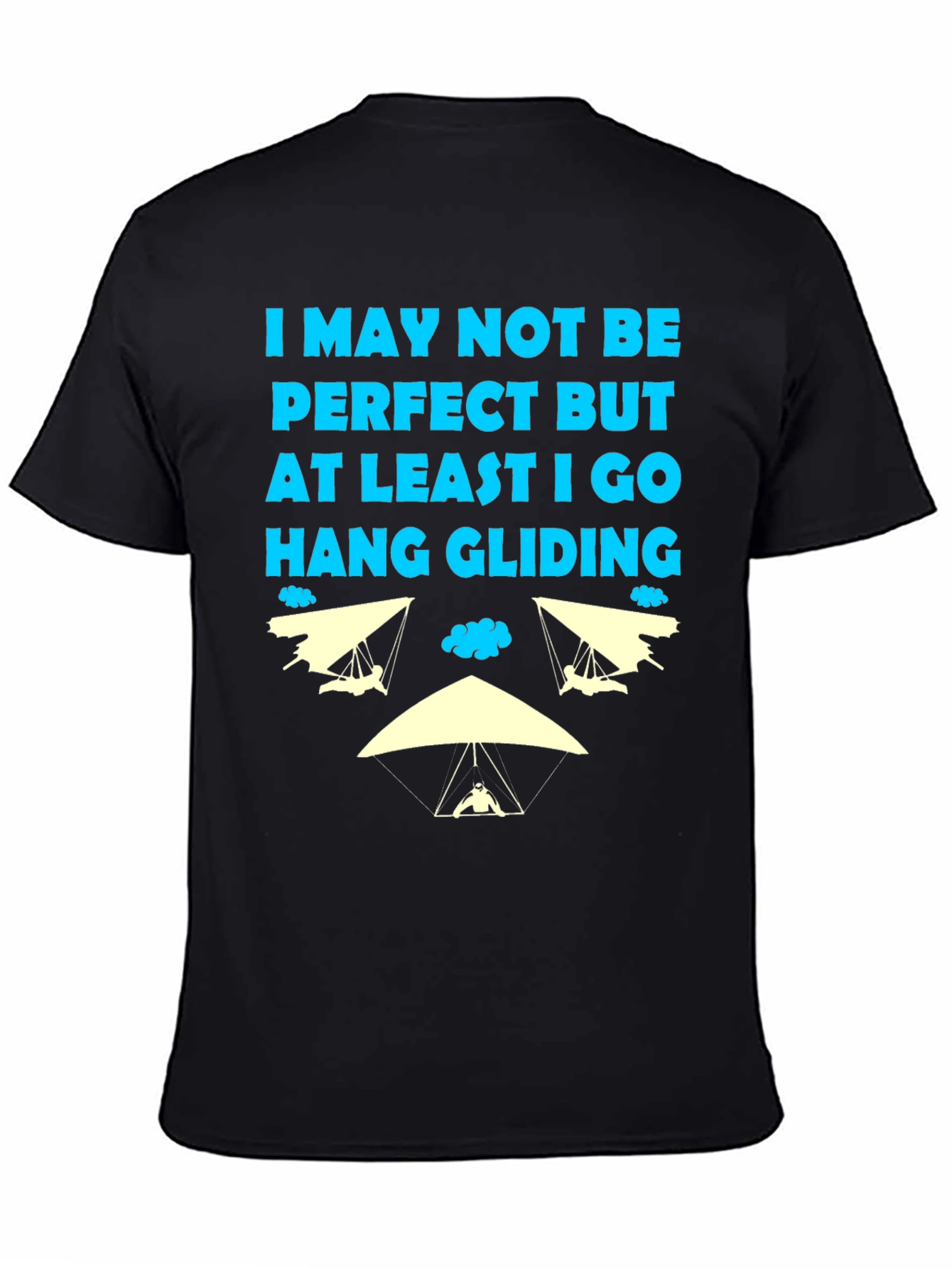 Black Hang Gliding T-Shirt: Imperfectly Awesome! view 4