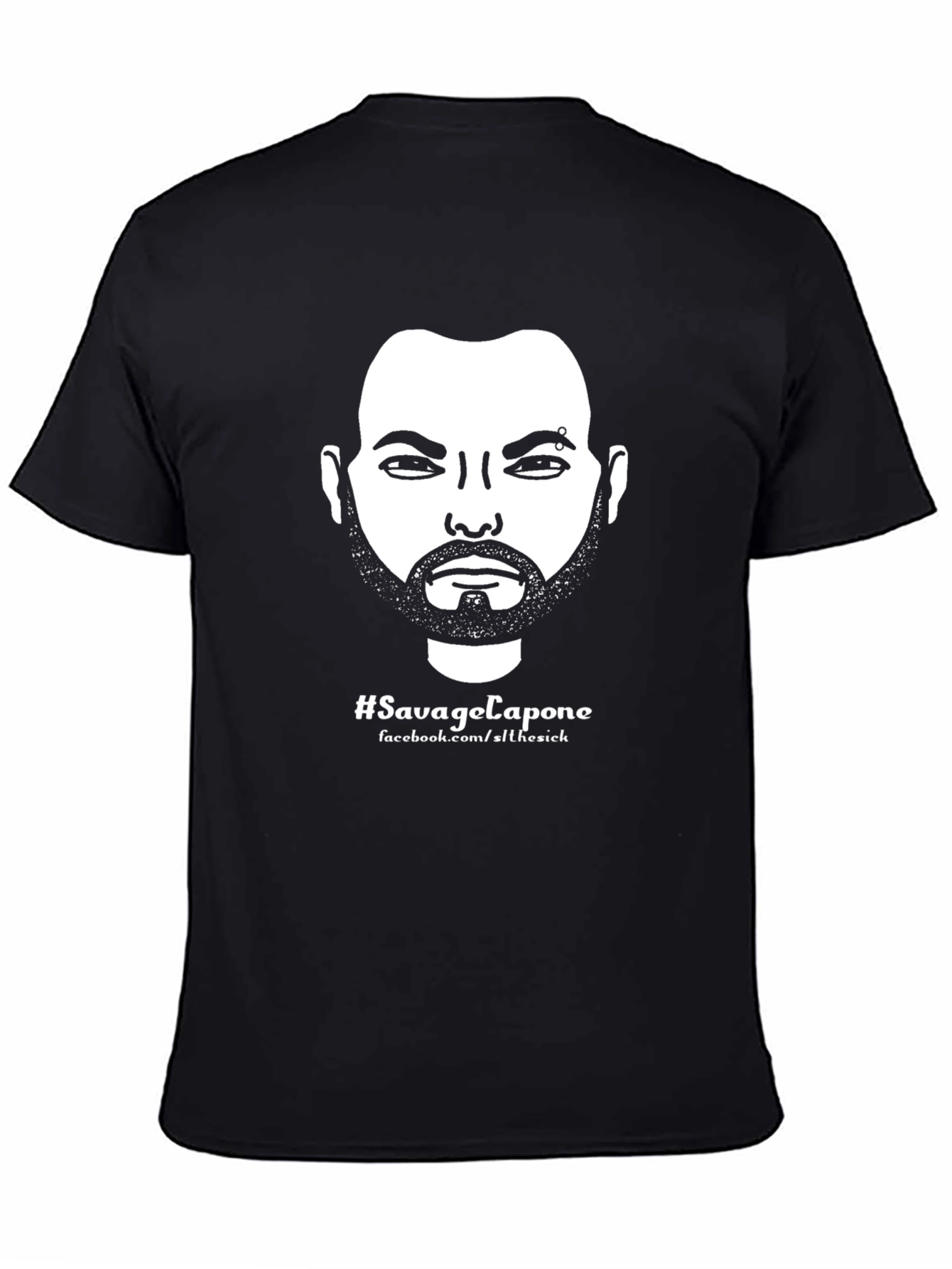Black Savage Capone Graphic T-Shirt - Black Cotton Tee view 4