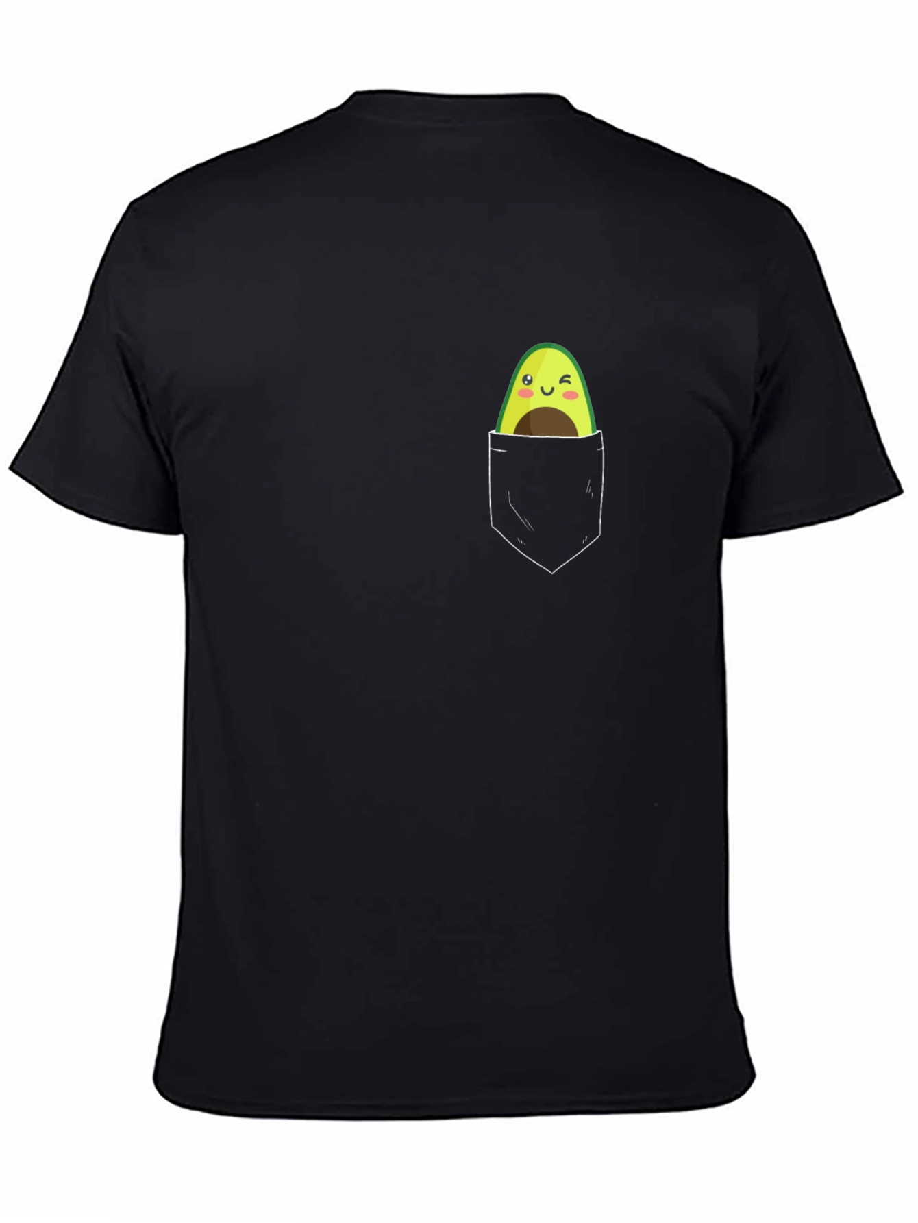 Black Avocado Pocket Tee - Cute & Fun Graphic T-Shirt view 4