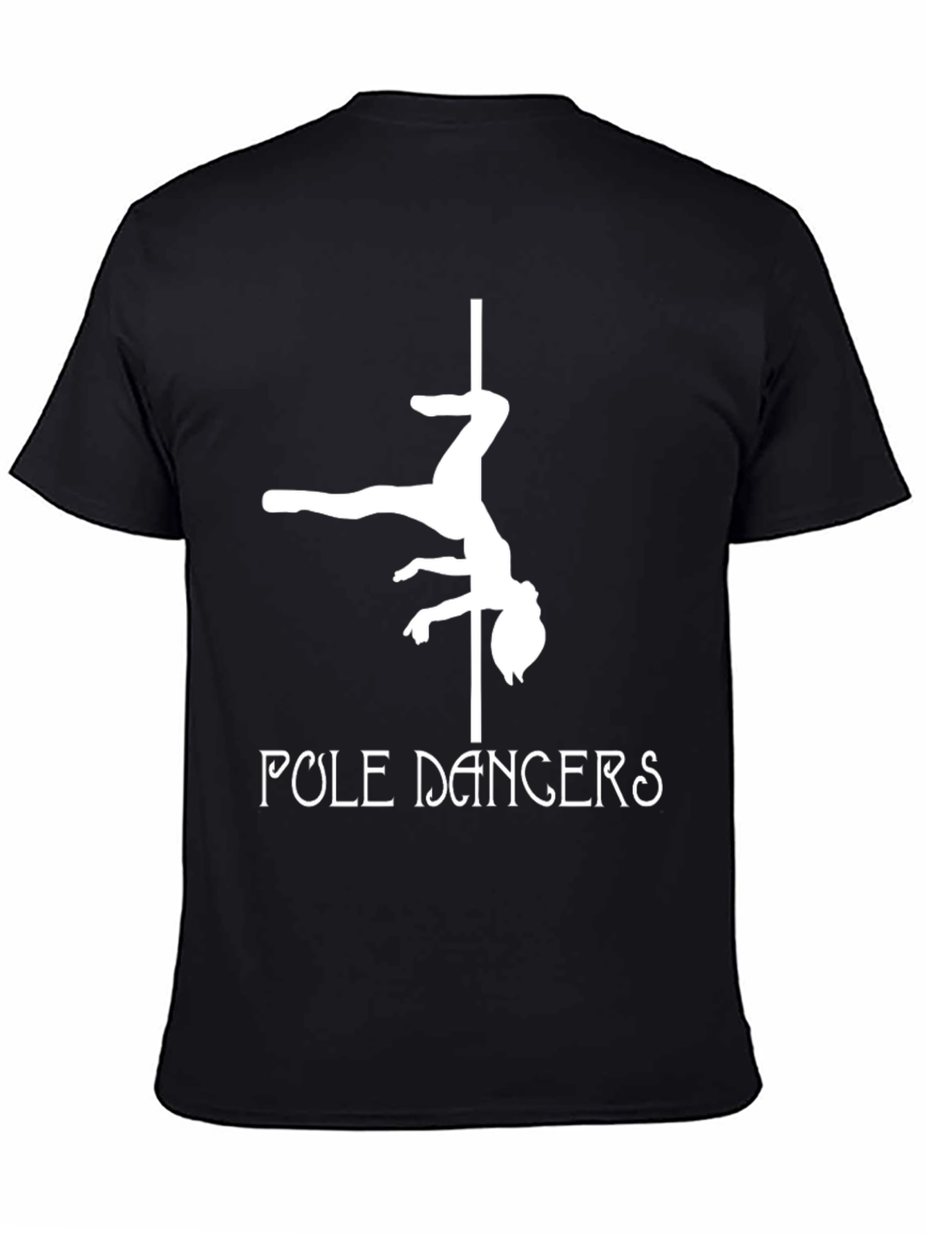Black Pole Dancers Graphic Tee - Black Cotton T-Shirt view 4