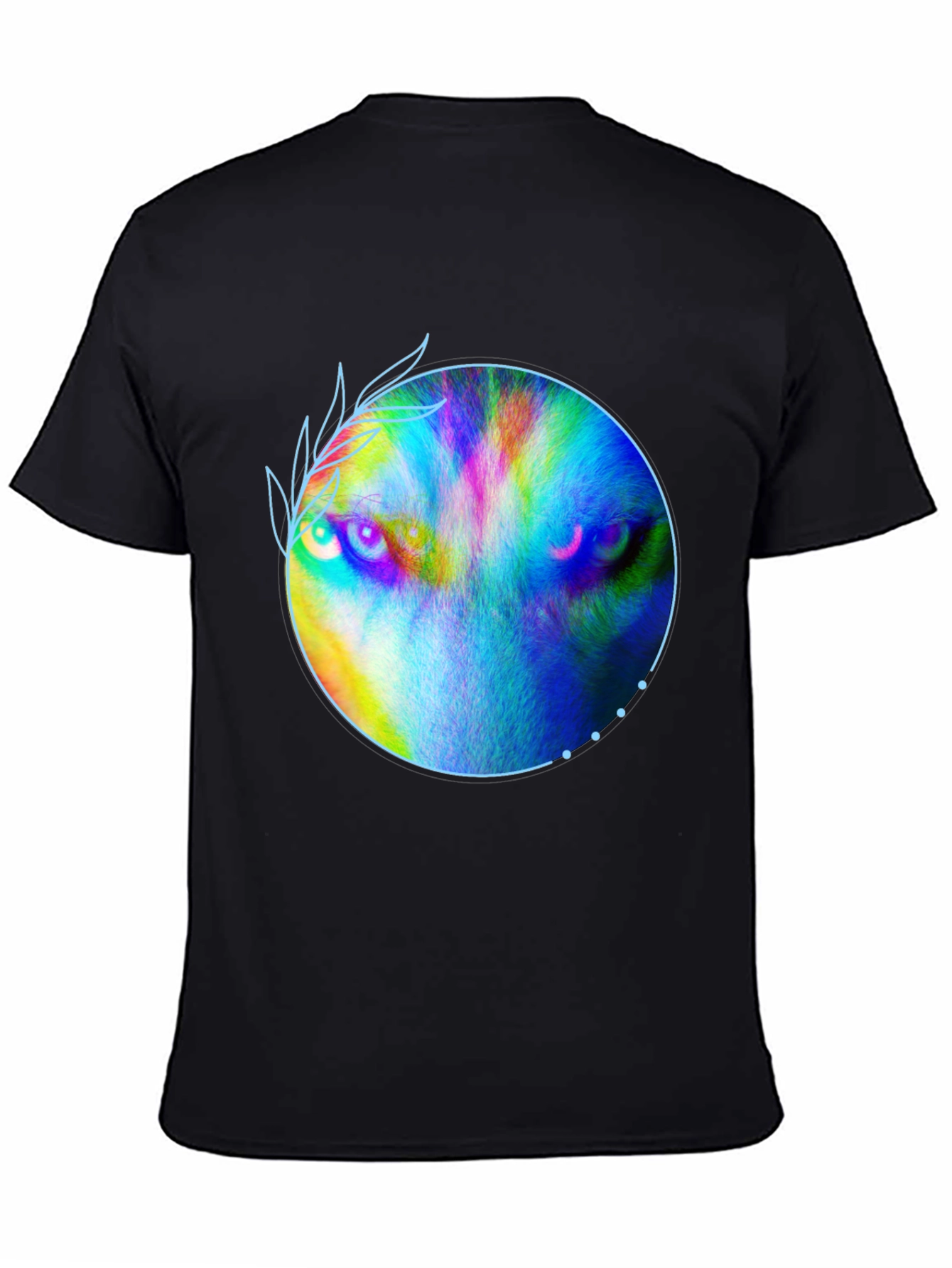 Black Wolf Eyes T-Shirt - Artistic Graphic Tee view 4