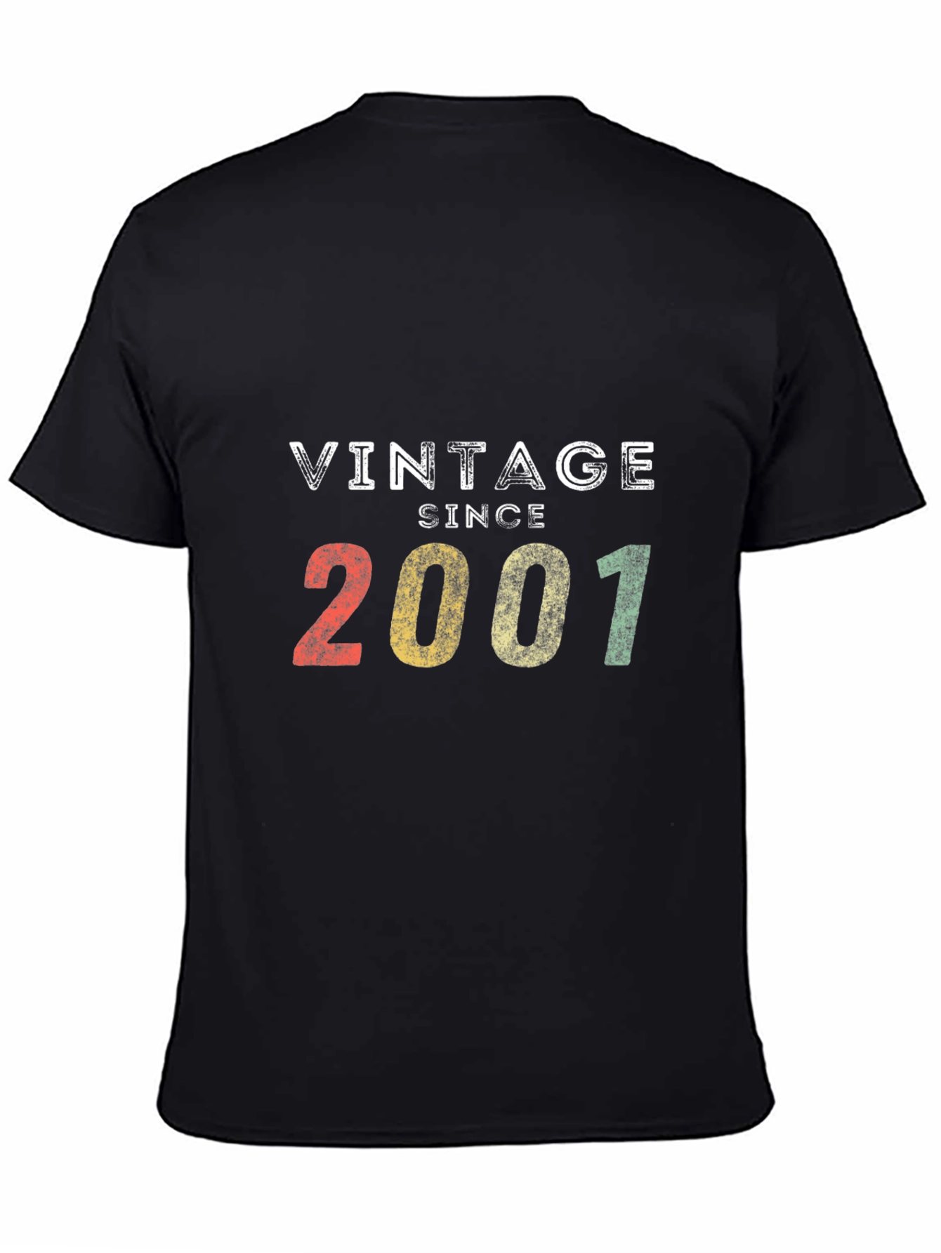 Black Vintage Since 2001 T-Shirt view 4