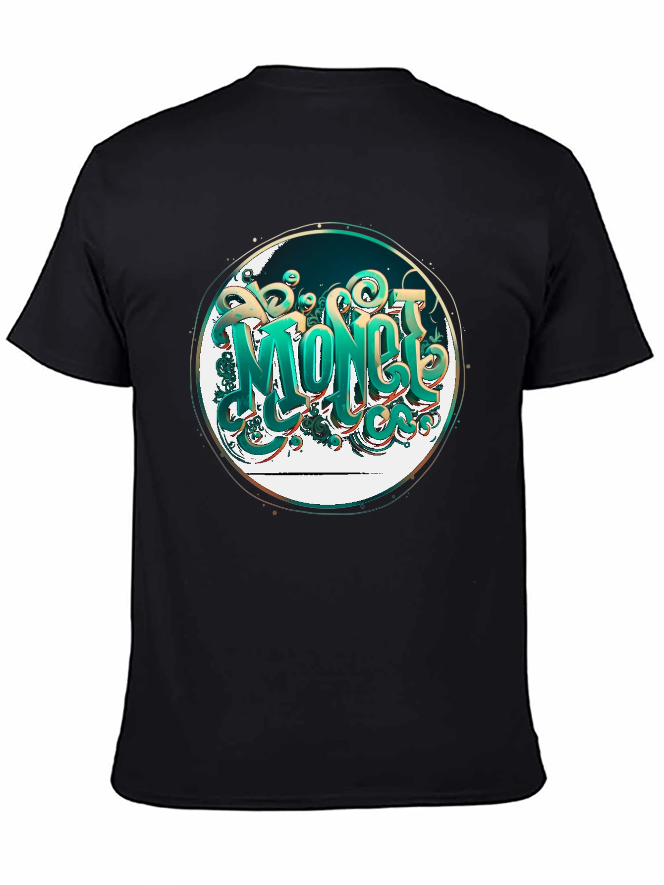 Black Money Graphic Tee - Stylish Black T-Shirt view 4