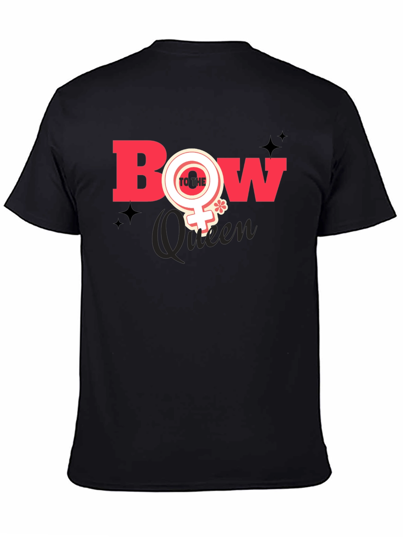 Black Bow To The Queen T-Shirt Black view 4
