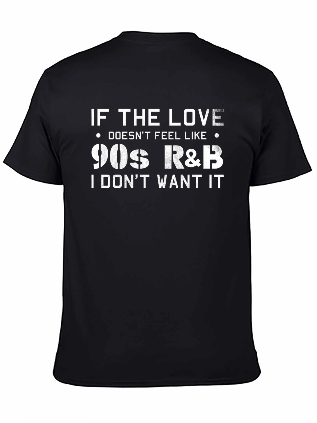 Black 90s R&B Music Lover Graphic T-Shirt view 4