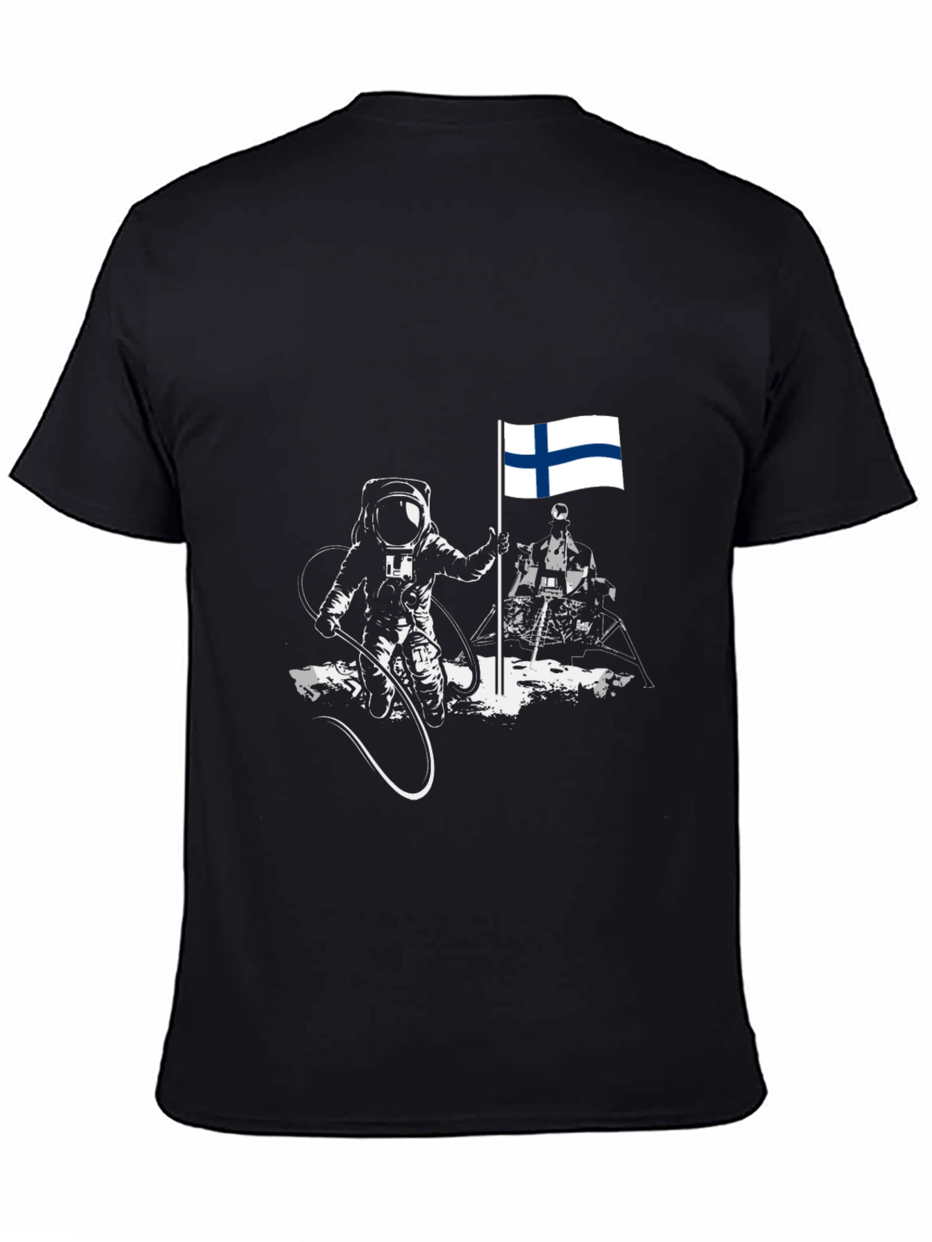 Astronaut Finland Flag Graphic T-Shirt - 4