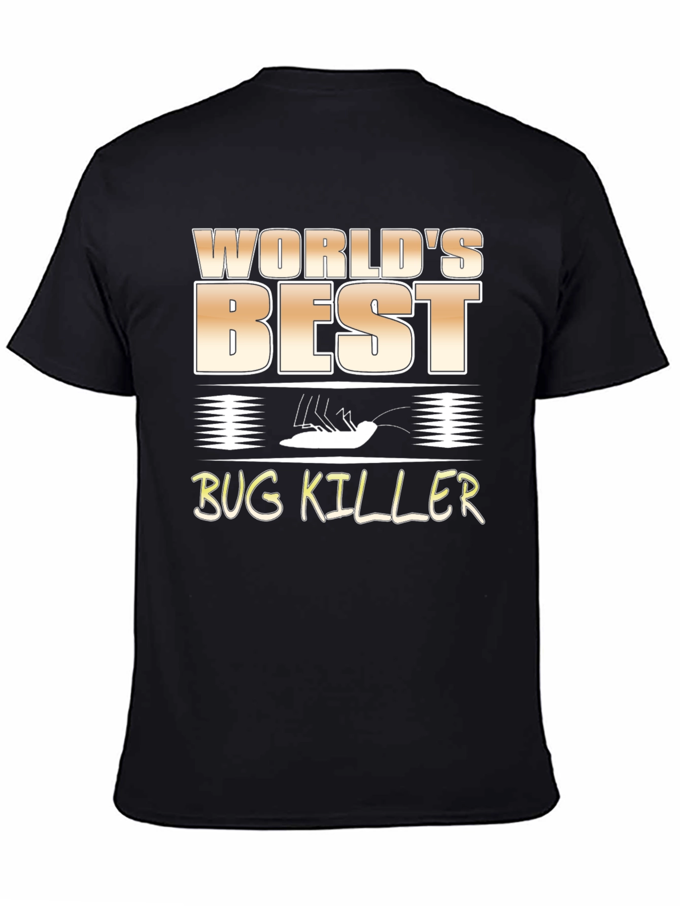 Black World's Best Bug Killer Graphic T-Shirt view 4