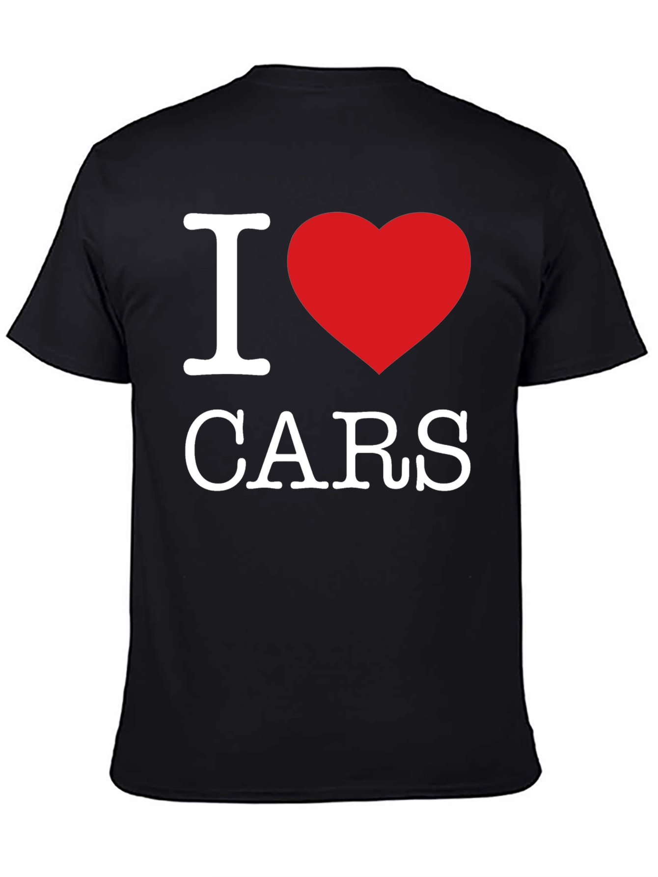 Black I Heart Cars T-Shirt - Black Cotton Blend view 4