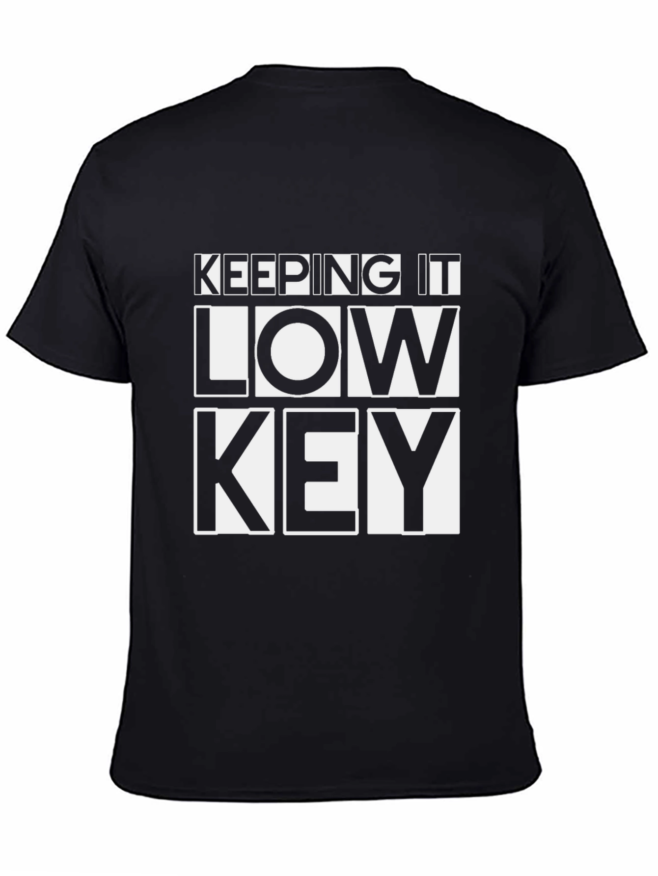 Black Keeping it Low Key Graphic Tee - Black view 4