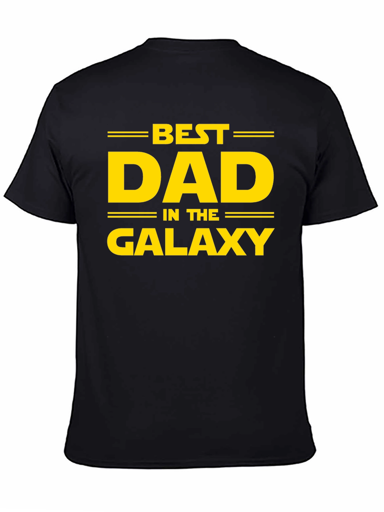Black Best Dad in the Galaxy Black T-Shirt view 4