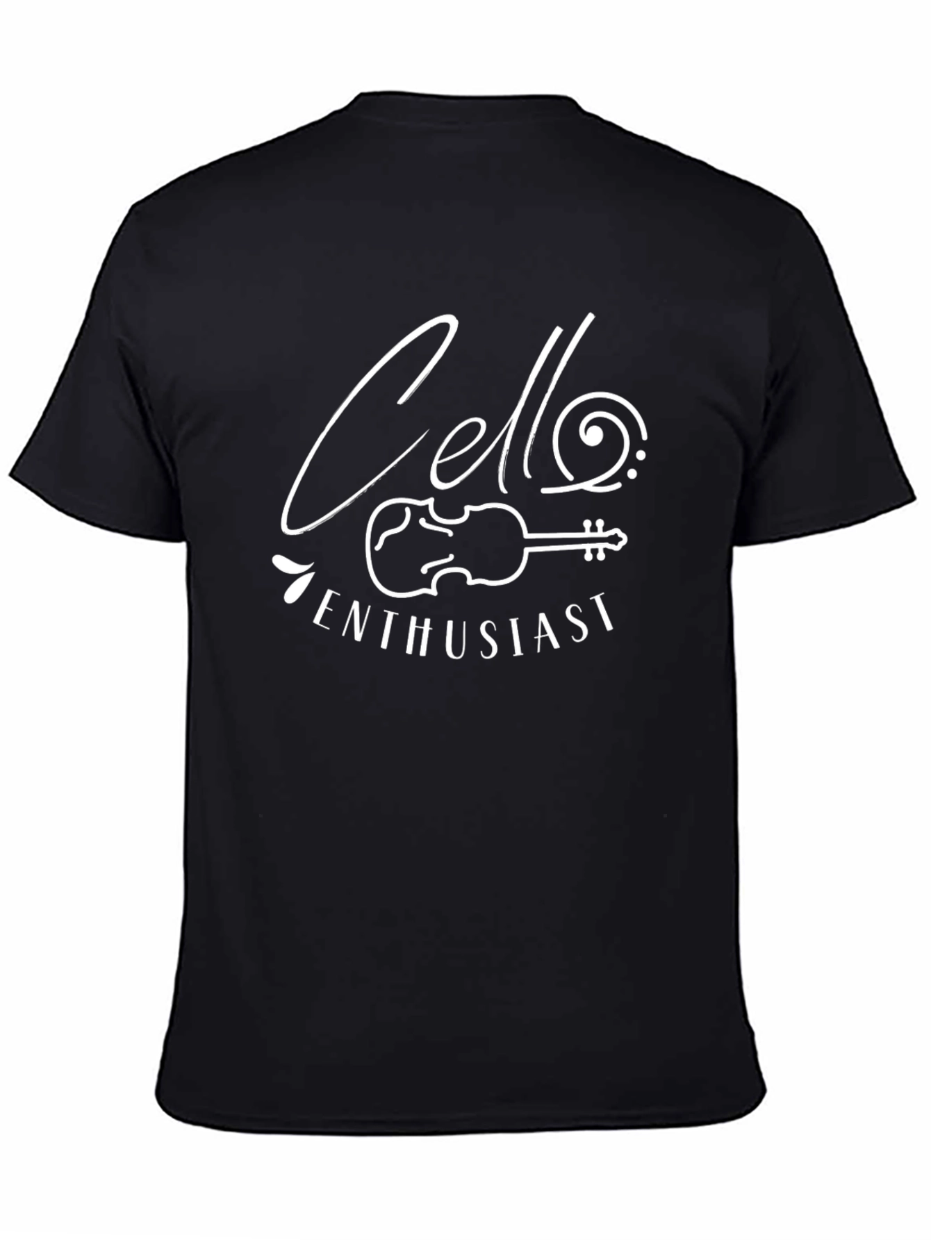 Black Cello Enthusiast Black T-Shirt view 4