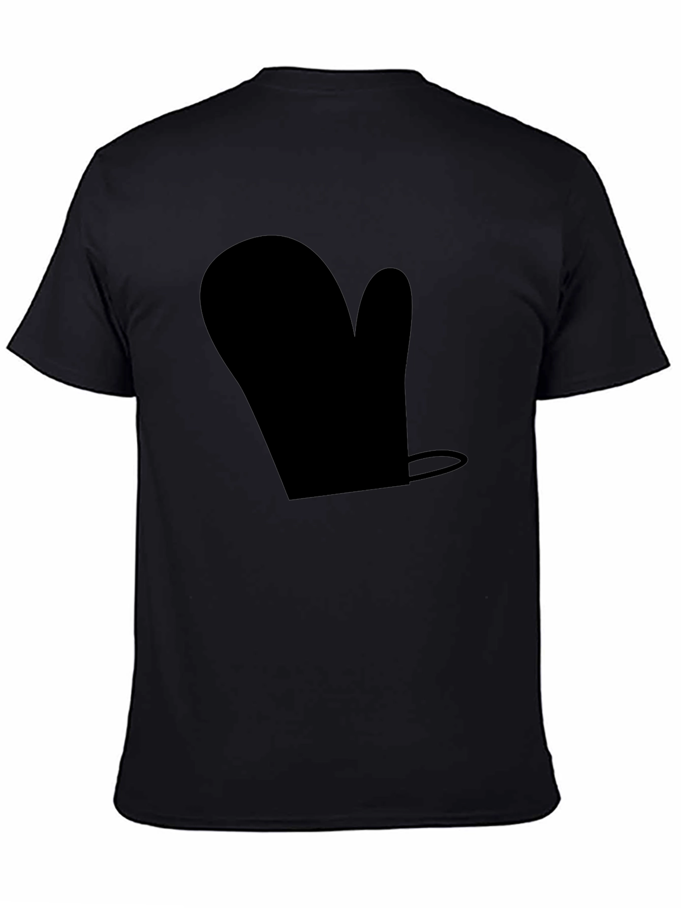 Black Novelty Black Oven Mitt T-Shirt - Quirky Casual Wear view 4