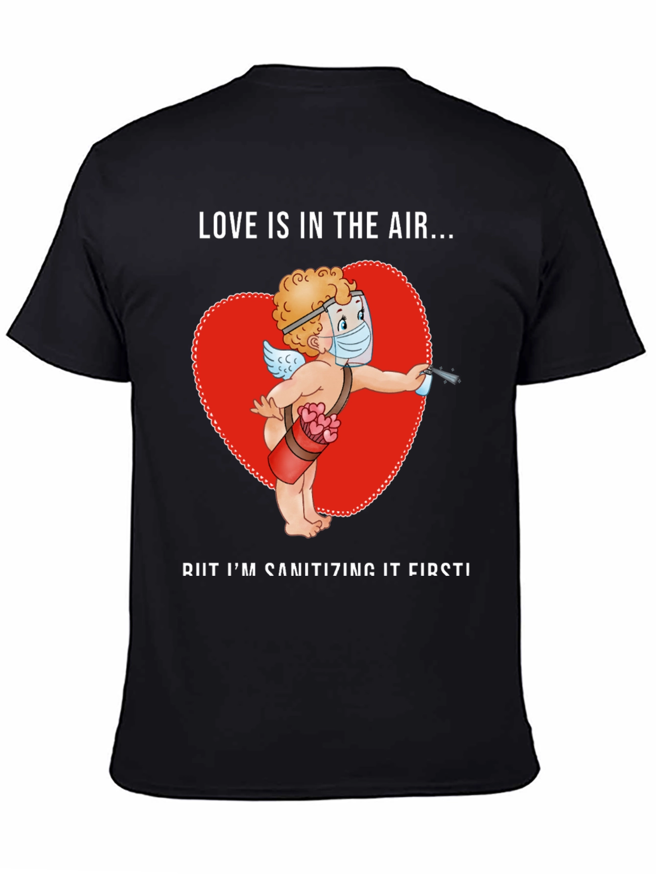 Black Sanitizing Cupid T-Shirt view 4