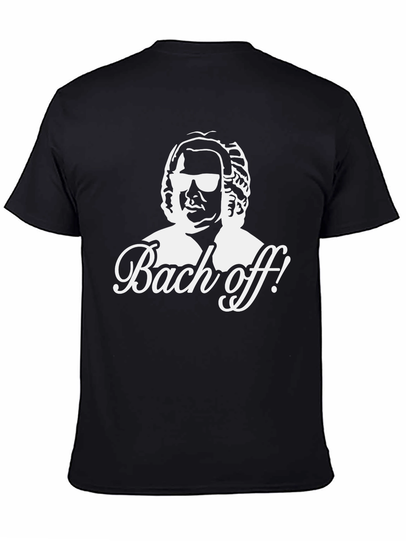 Black Bach Off! Graphic Tee - Black Cotton T-Shirt view 4