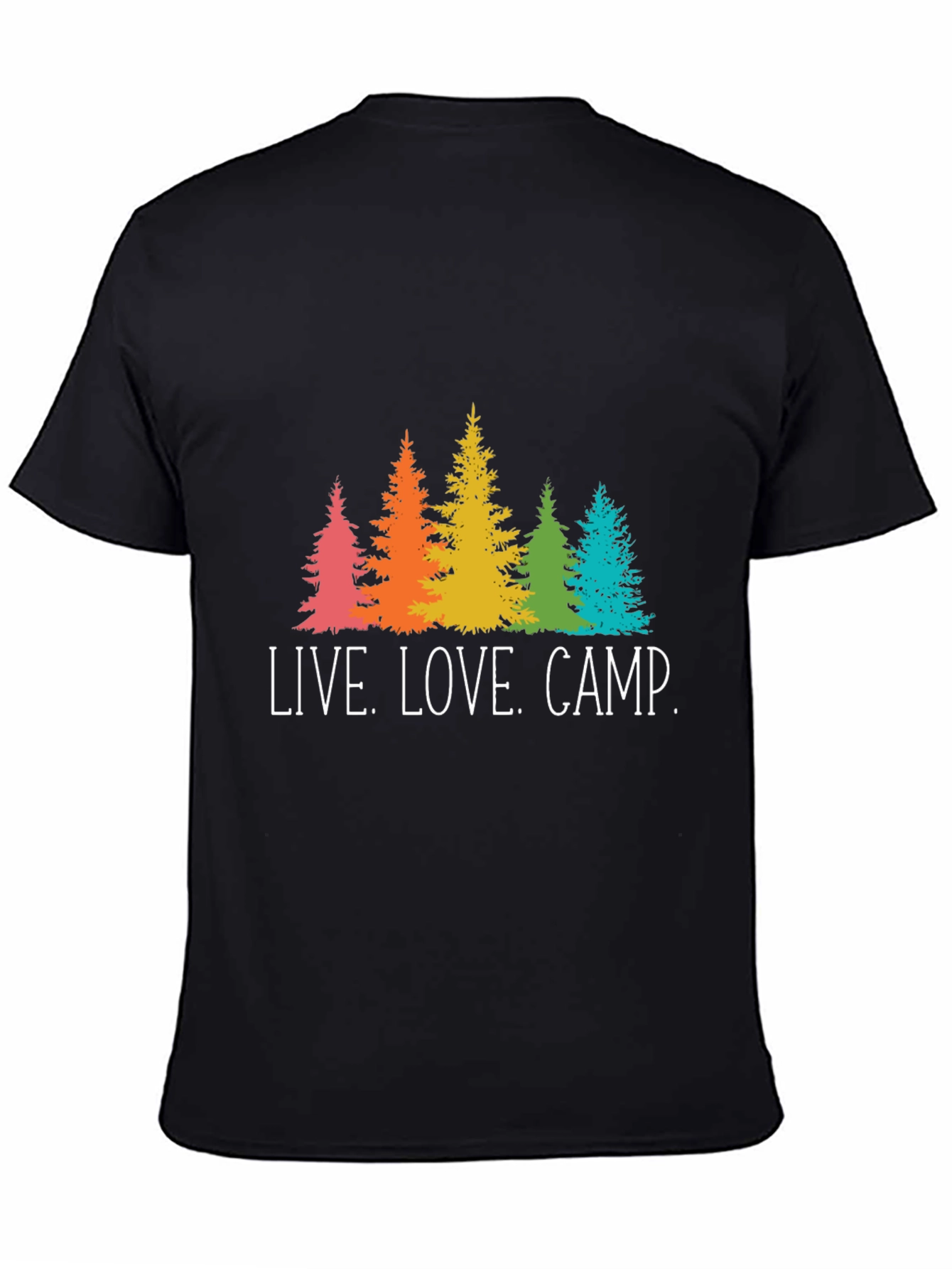Black Live Love Camp Graphic Tee - Outdoors T-Shirt view 4
