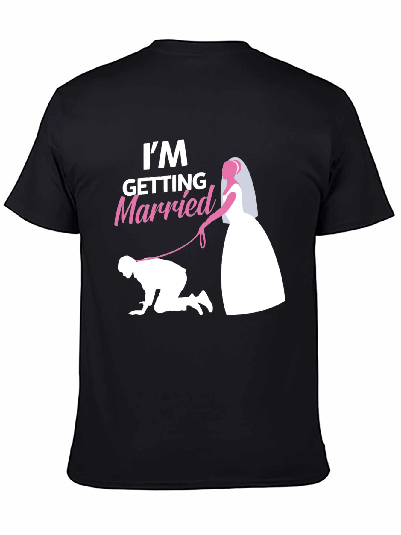 Black Humorous "I'm Getting Married" Graphic T-Shirt view 4