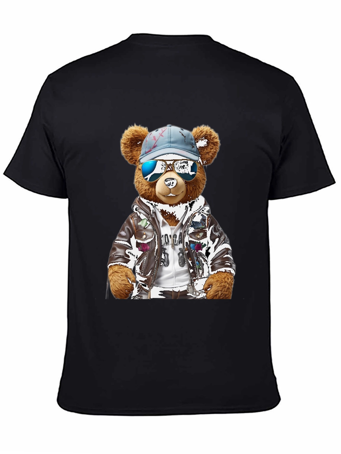 Black Cool Bear Graphic T-Shirt view 4
