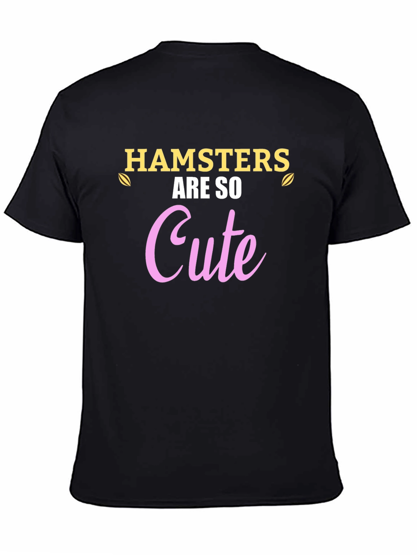 Black Hamsters Are So Cute Black T-Shirt view 4