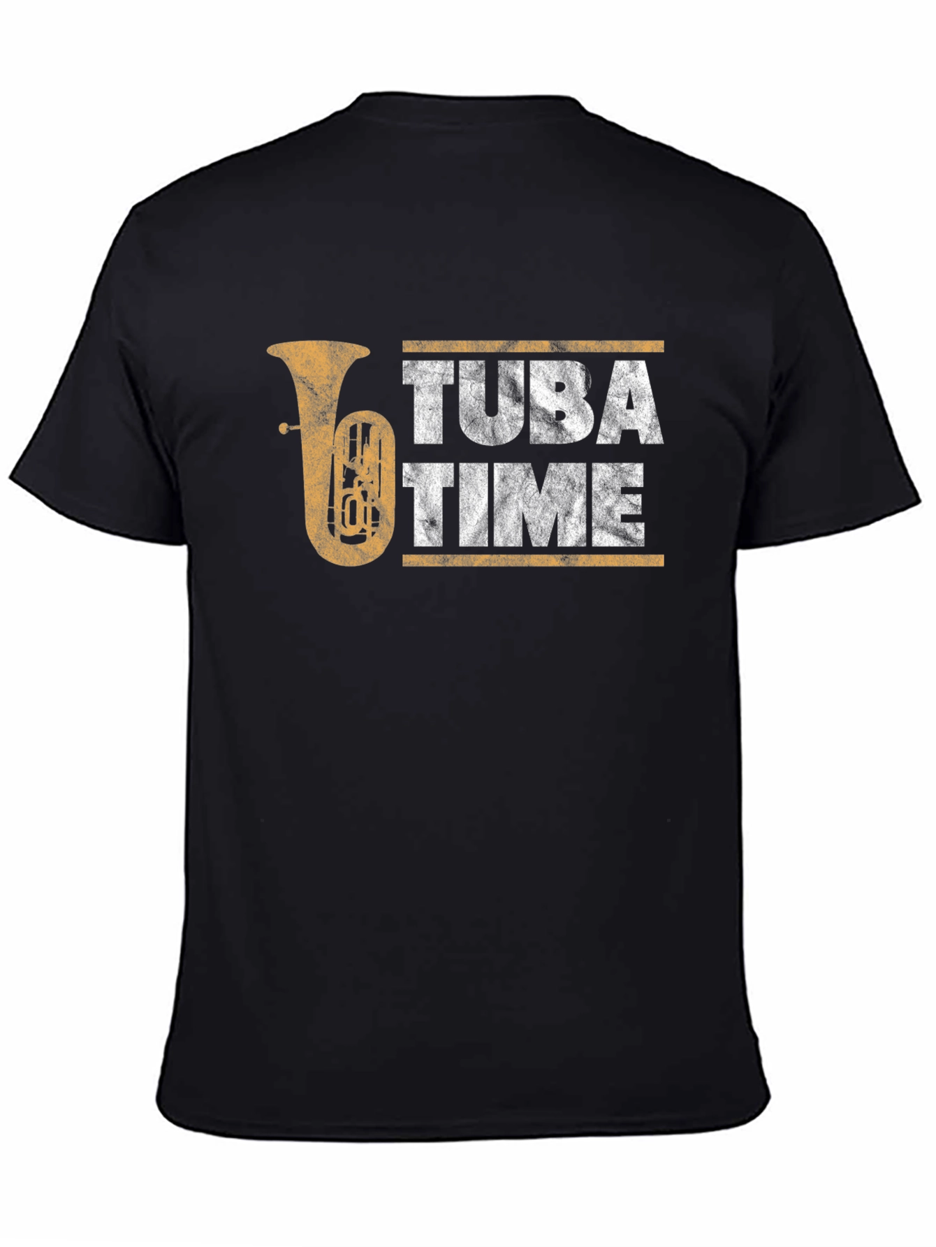 Black Tuba Time Graphic T-Shirt - Music Lover Tee view 4